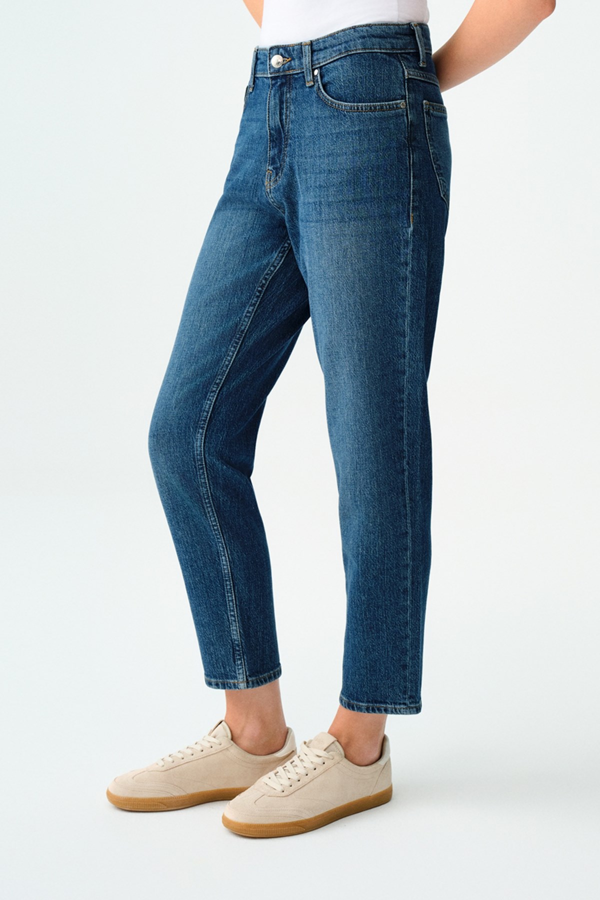 Loft Mom Stella Kadın Pantolon LF2037086 Mavi