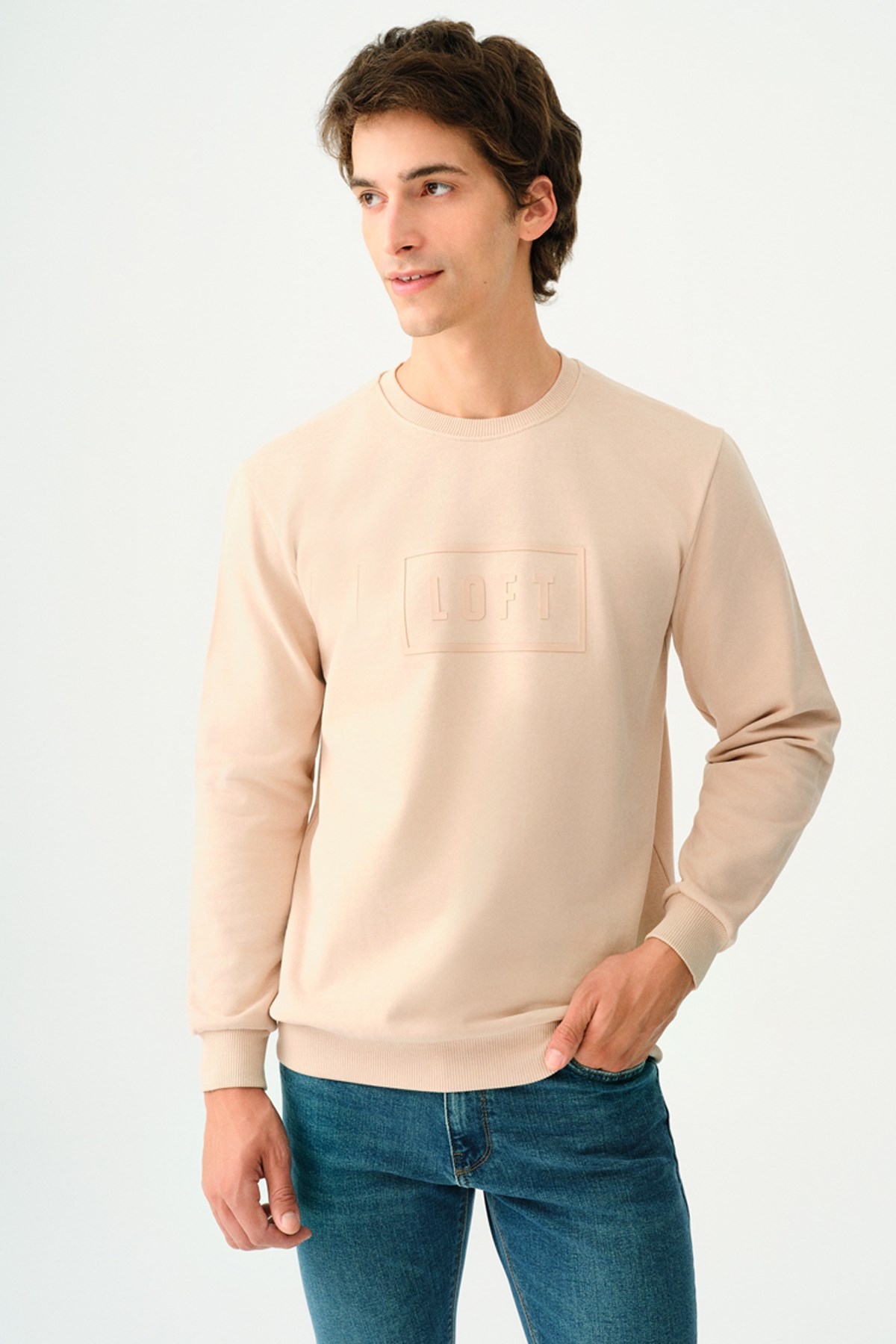 Loft Erkek Sweatshirt LF2037097 Bej