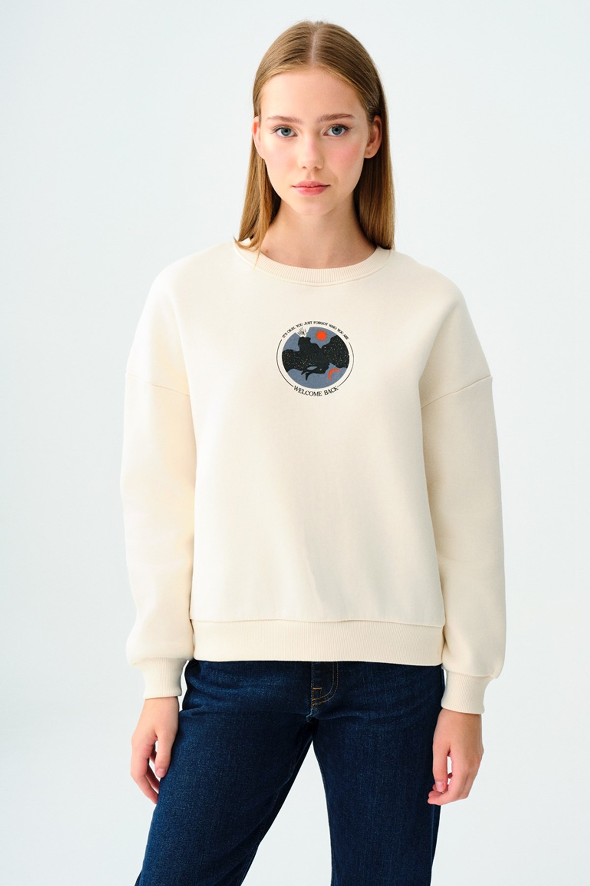 Loft Kadın Ekru Sweatshirt LF2037098 Ekru