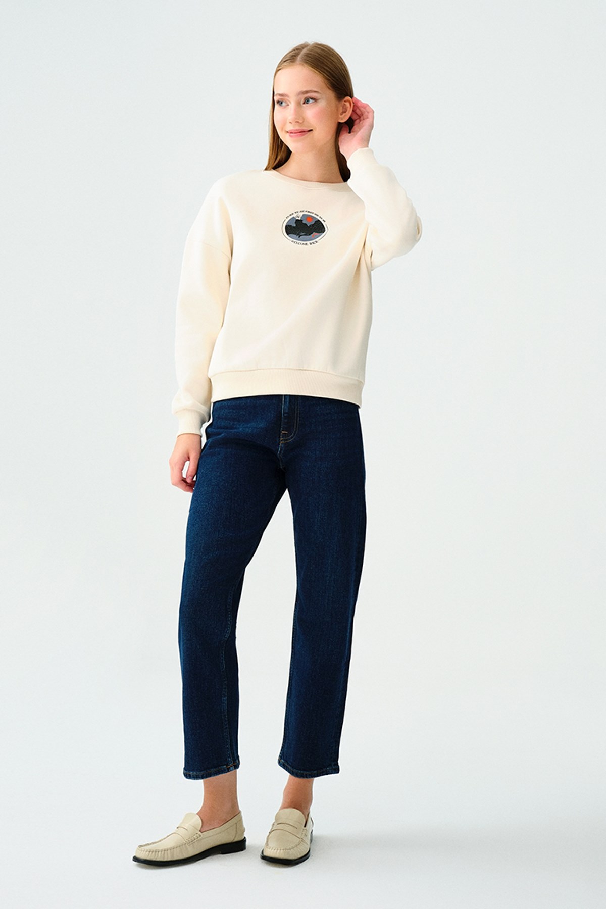 Loft Kadın Ekru Sweatshirt LF2037098 Ekru