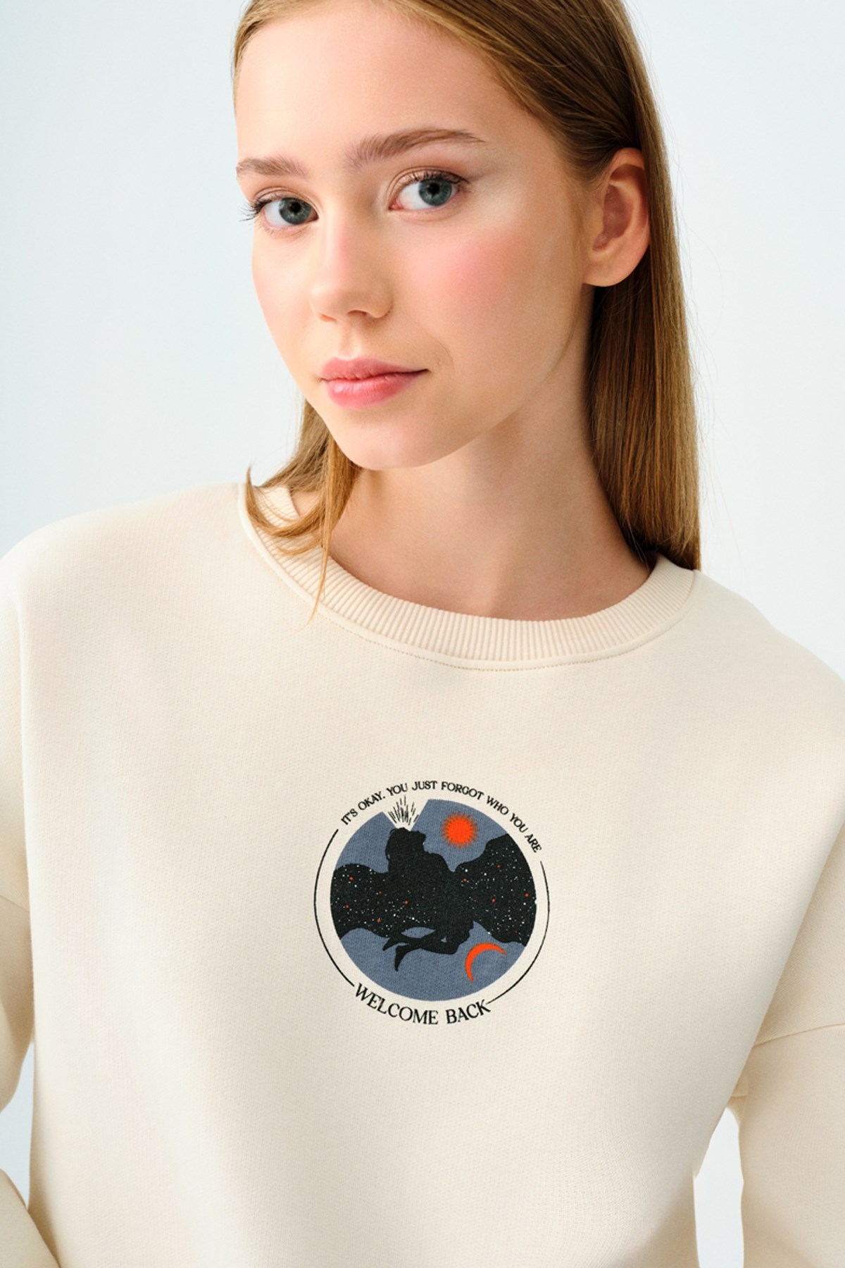 Loft Kadın Ekru Sweatshirt LF2037098 Ekru