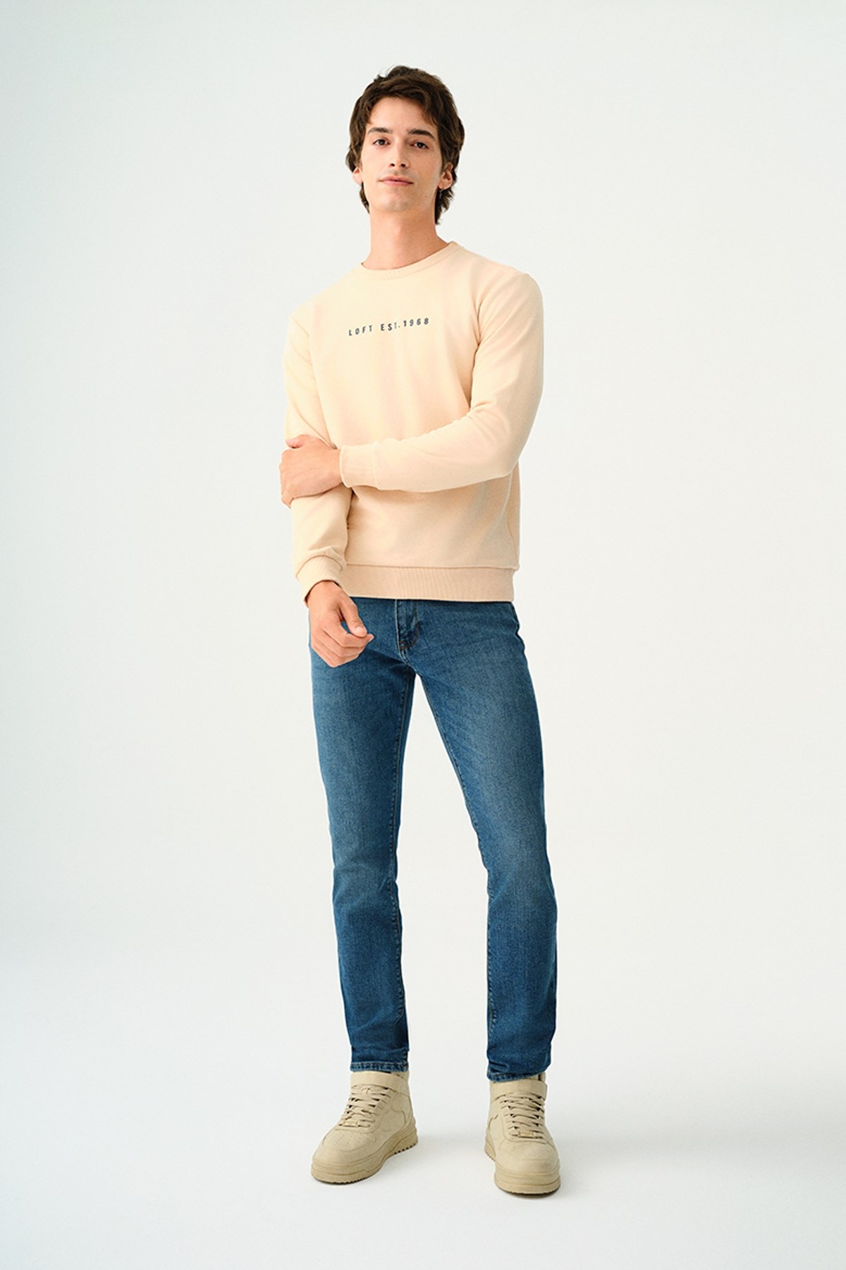 Loft Erkek Sweatshirt LF2037100 Ekru