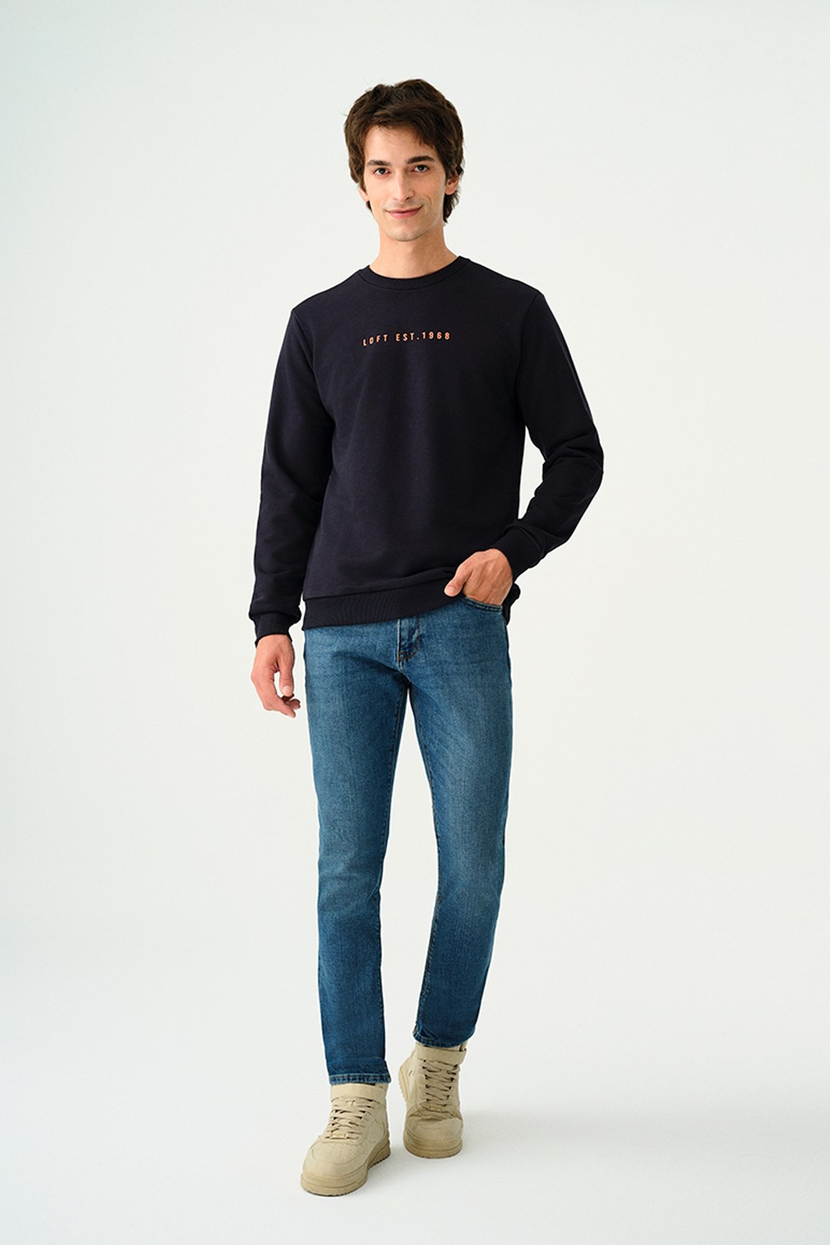 Loft Erkek Sweatshirt LF2037100 Lacivert