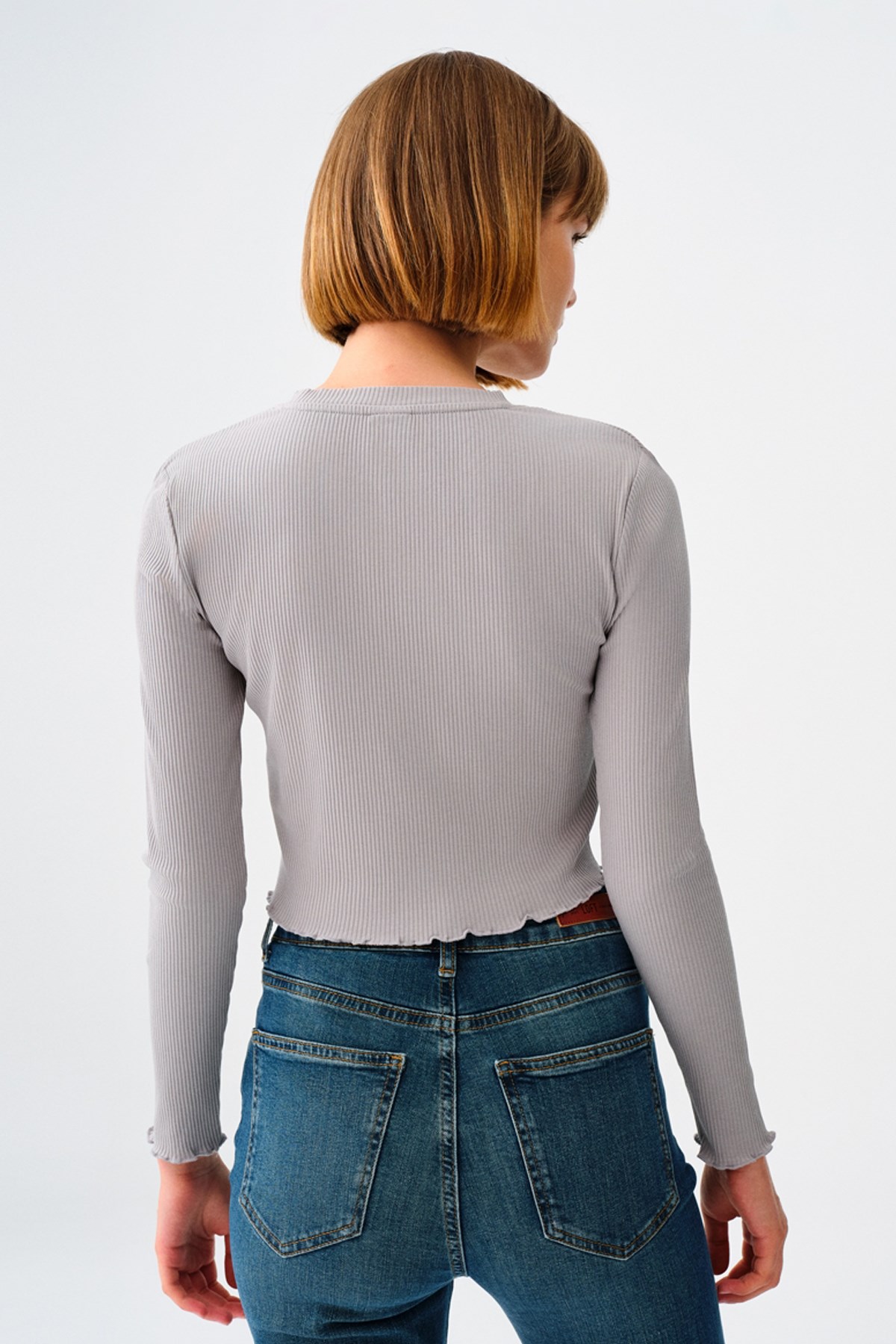 Loft Kadın Bluz LF2037166 Gri