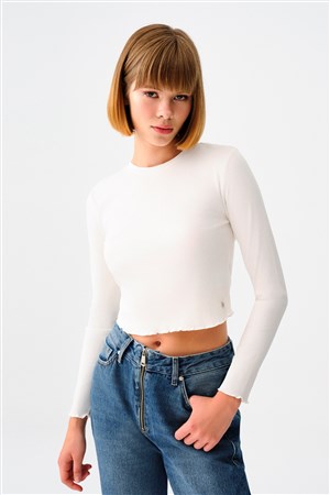 Loft Kadın Bluz LF2037166 Ekru