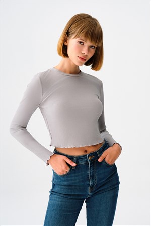 Loft Kadın Bluz LF2037166 Gri