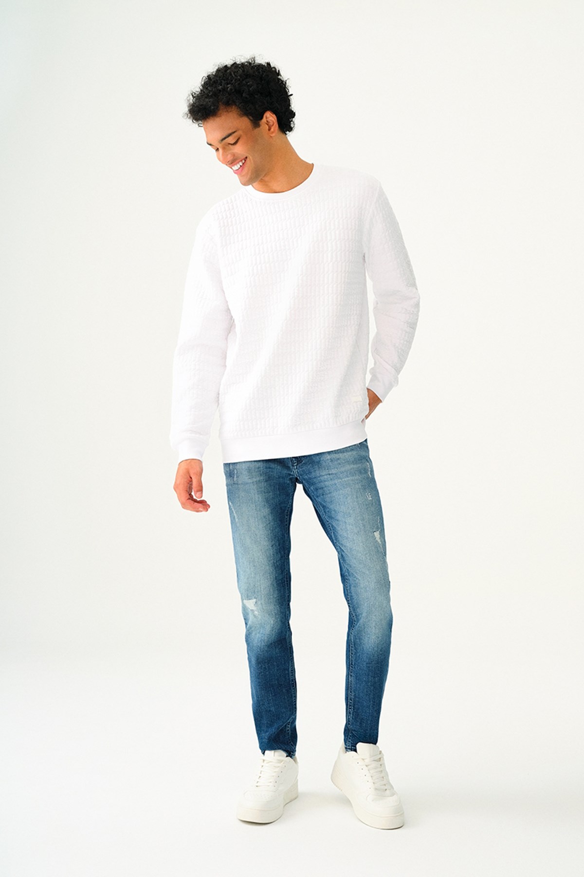 Loft Erkek Sweatshirt LF2037210 Beyaz