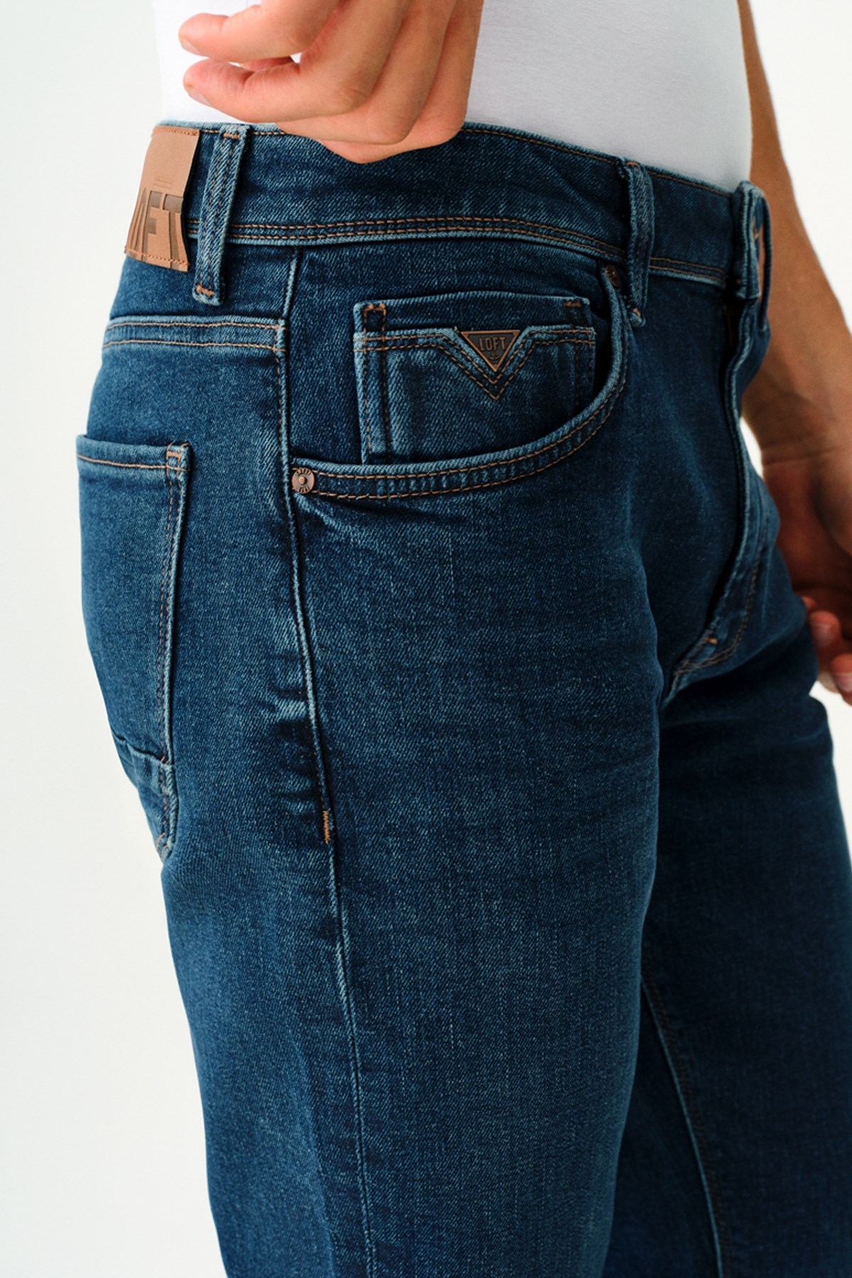 Loft Lukas Dark Erkek Jean Pantolon LF2037331 Lacivert