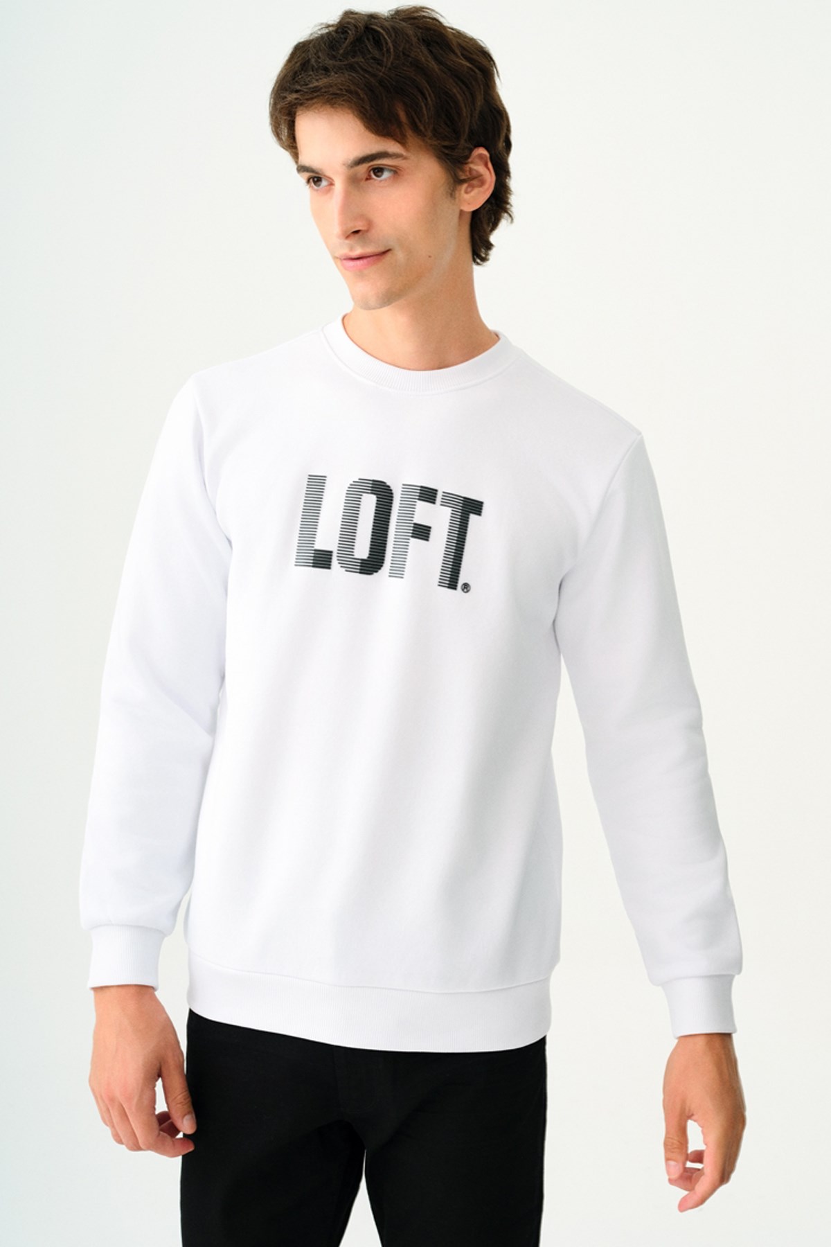 Loft Erkek Sweatshirt LF2037363 Beyaz