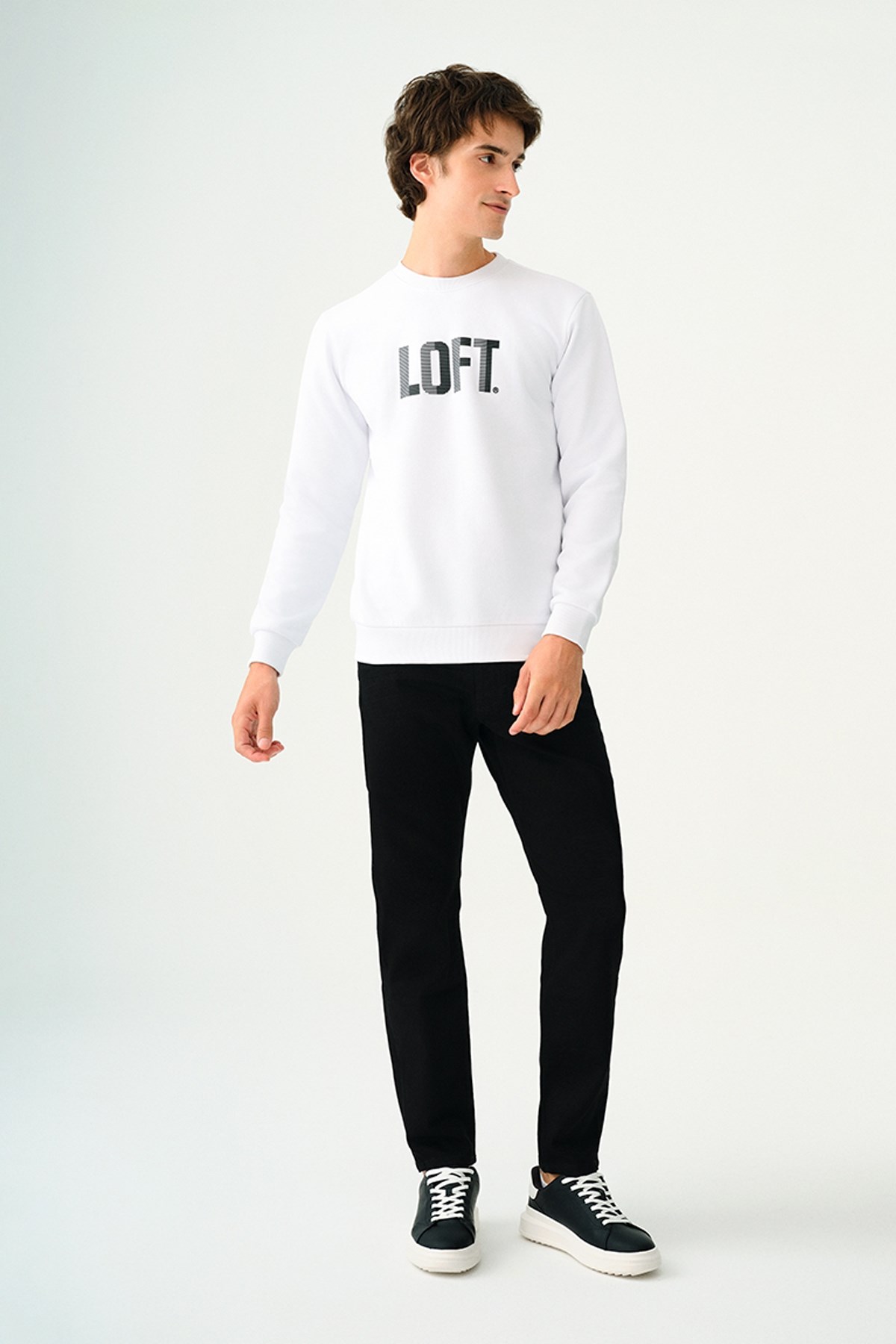 Loft Erkek Sweatshirt LF2037363 Beyaz