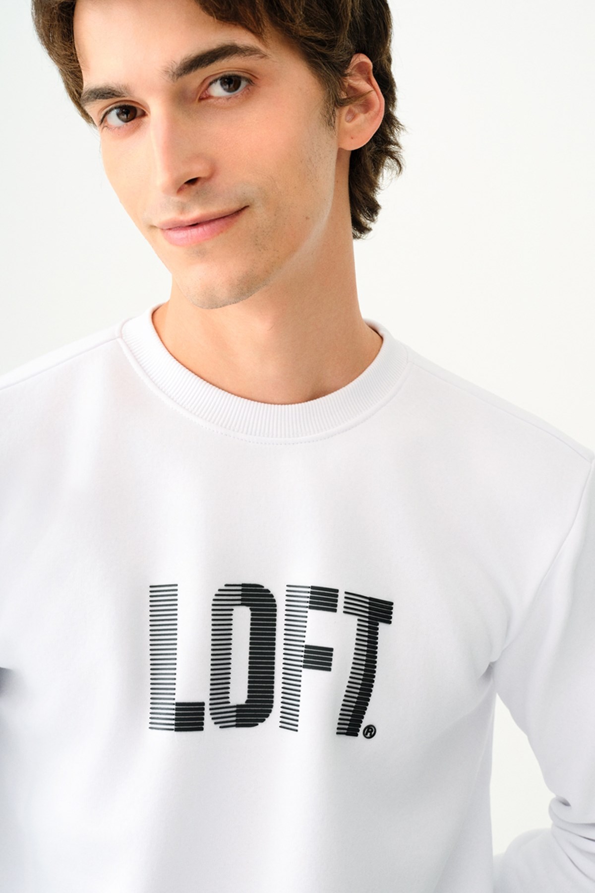 Loft Erkek Sweatshirt LF2037363 Beyaz