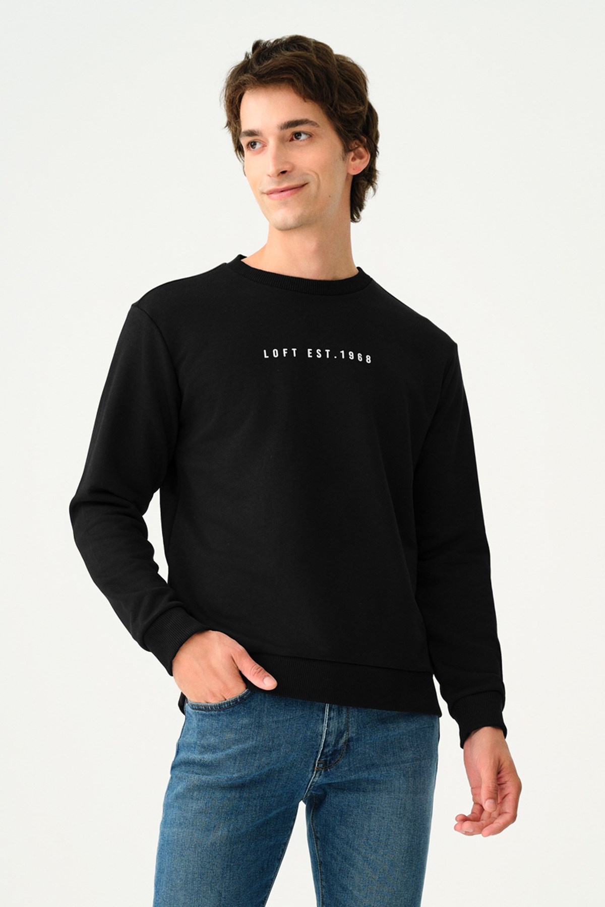 Loft Erkek Sweatshirt LF2037398 Siyah