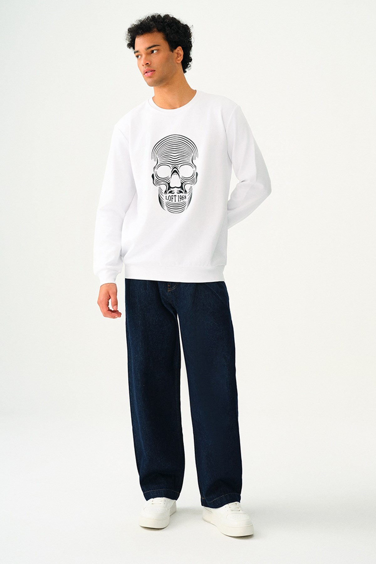 Loft Erkek Sweatshirt LF2037422 Beyaz