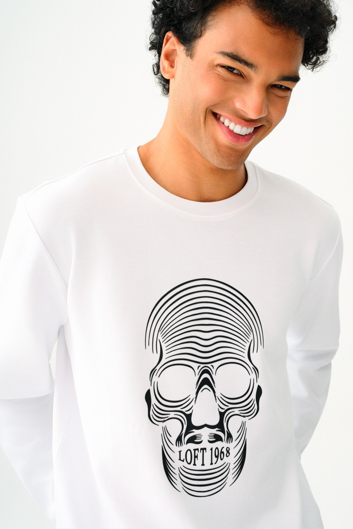 Loft Erkek Sweatshirt LF2037422 Beyaz