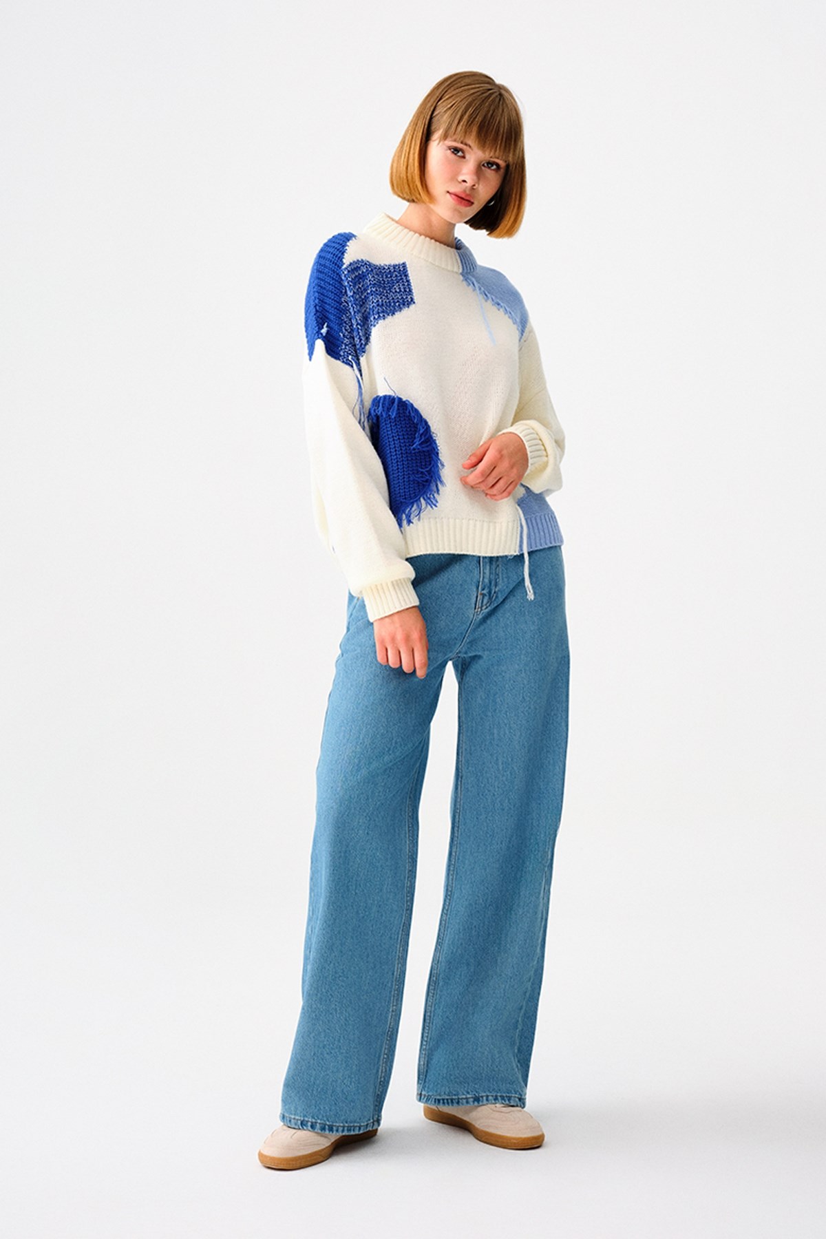 Loft Kadın Kazak LF2037519 Ekru