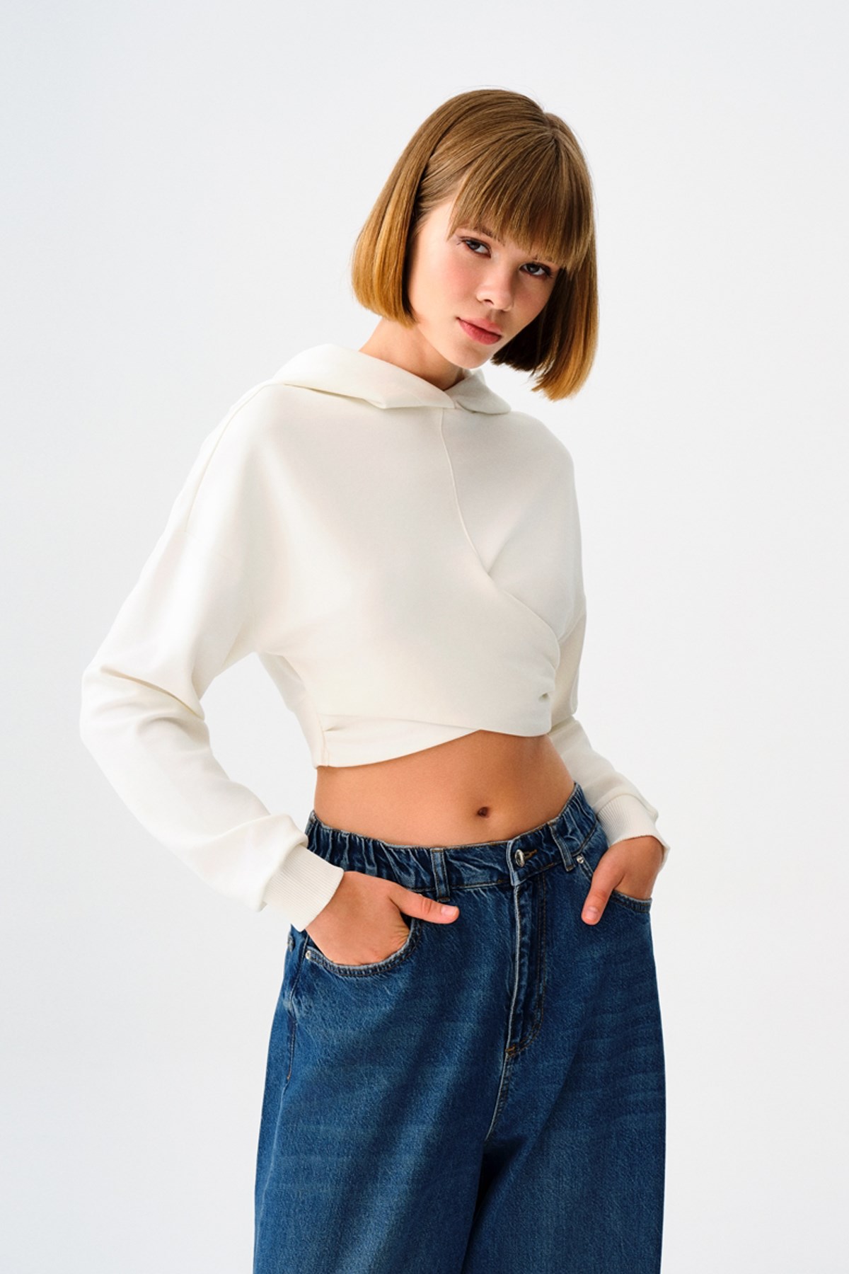 Loft Kadın Sweatshirt LF2037530 Ekru