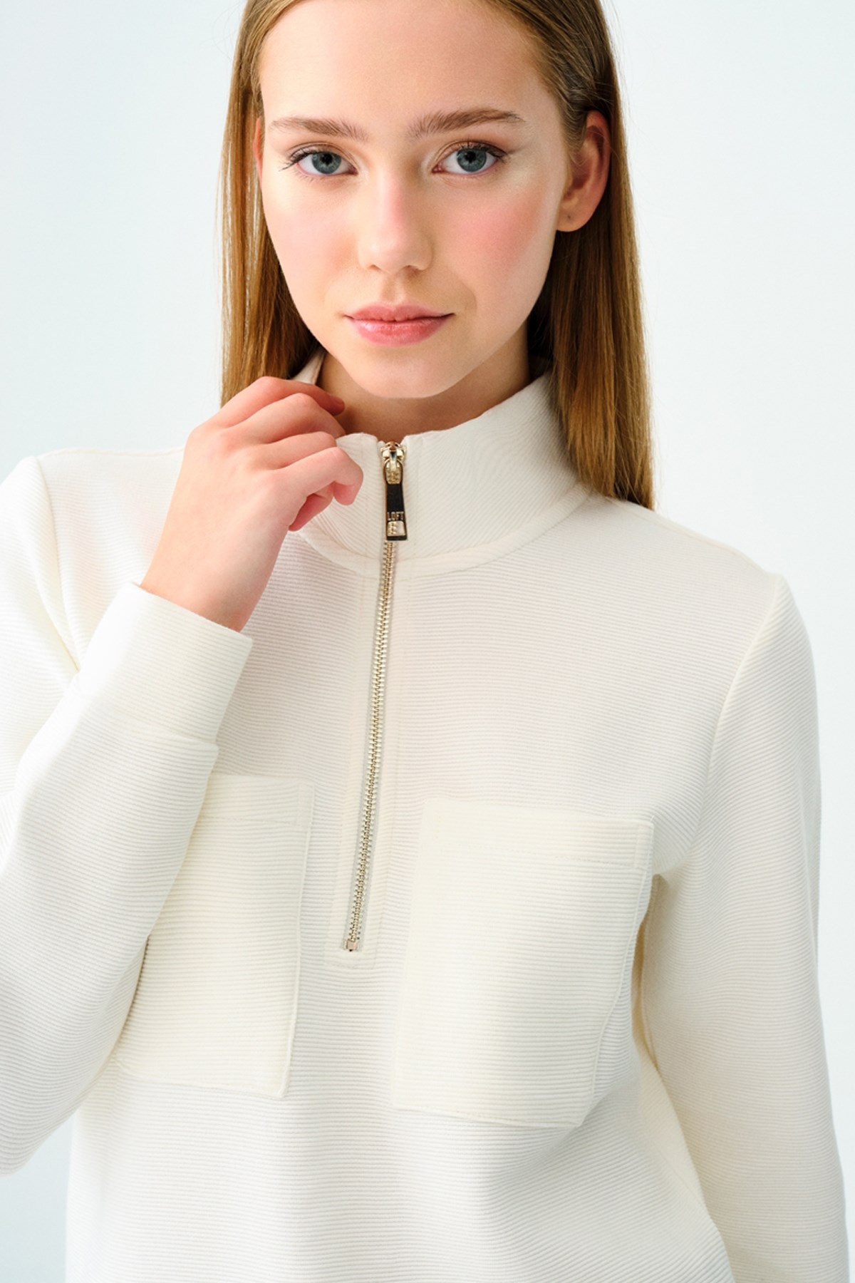 Loft Kadın Sweatshirt LF2037638 Ekru