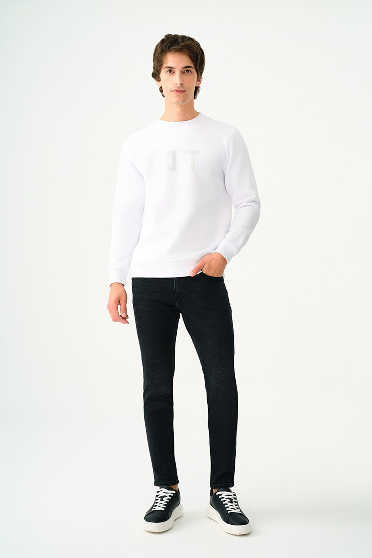 Loft Erkek Sweatshirt LF2037698 Beyaz