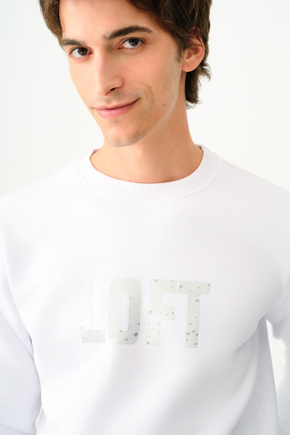 Loft Erkek Sweatshirt LF2037698 Beyaz