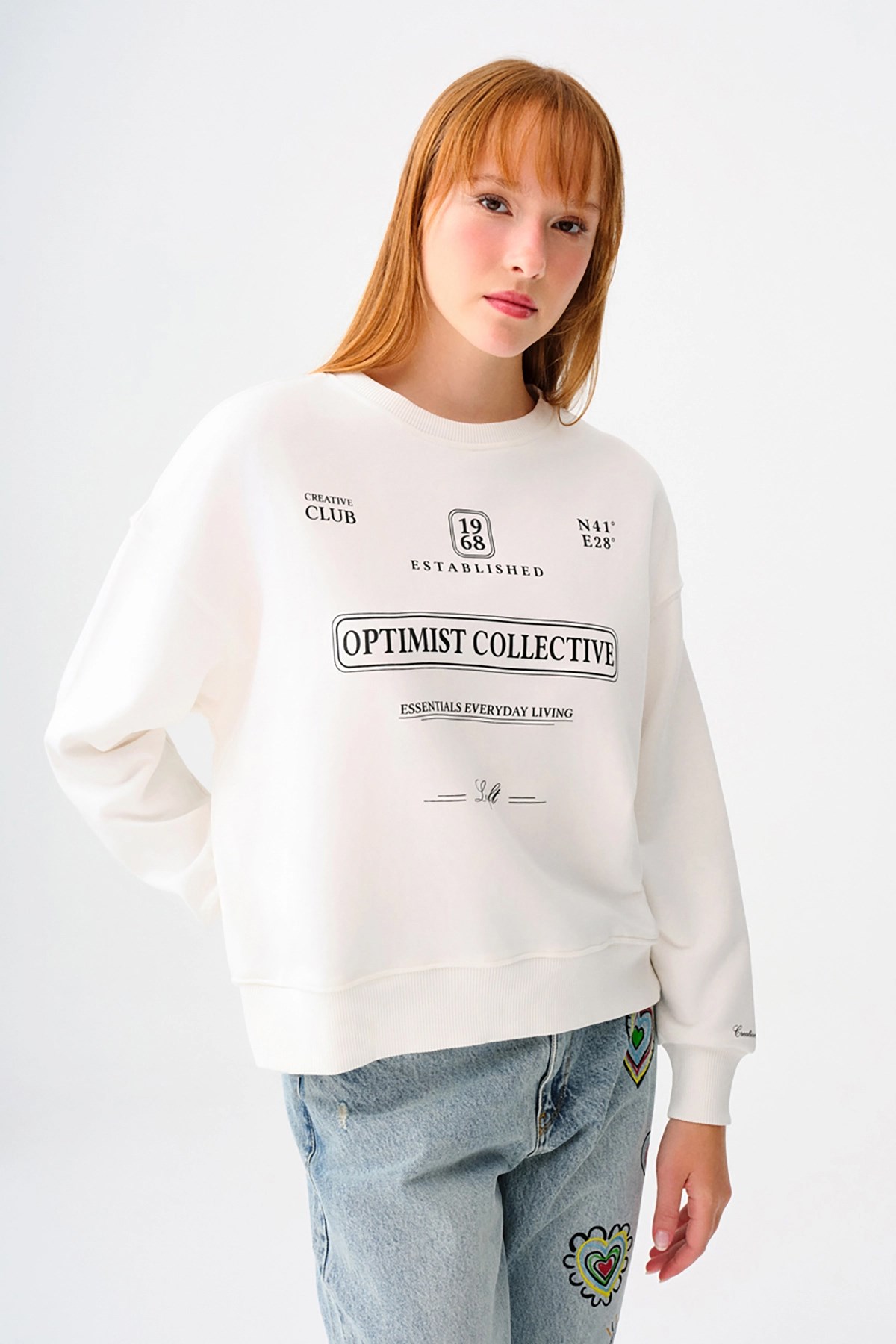 Loft Kadın Sweatshirt LF2038202 Ekru