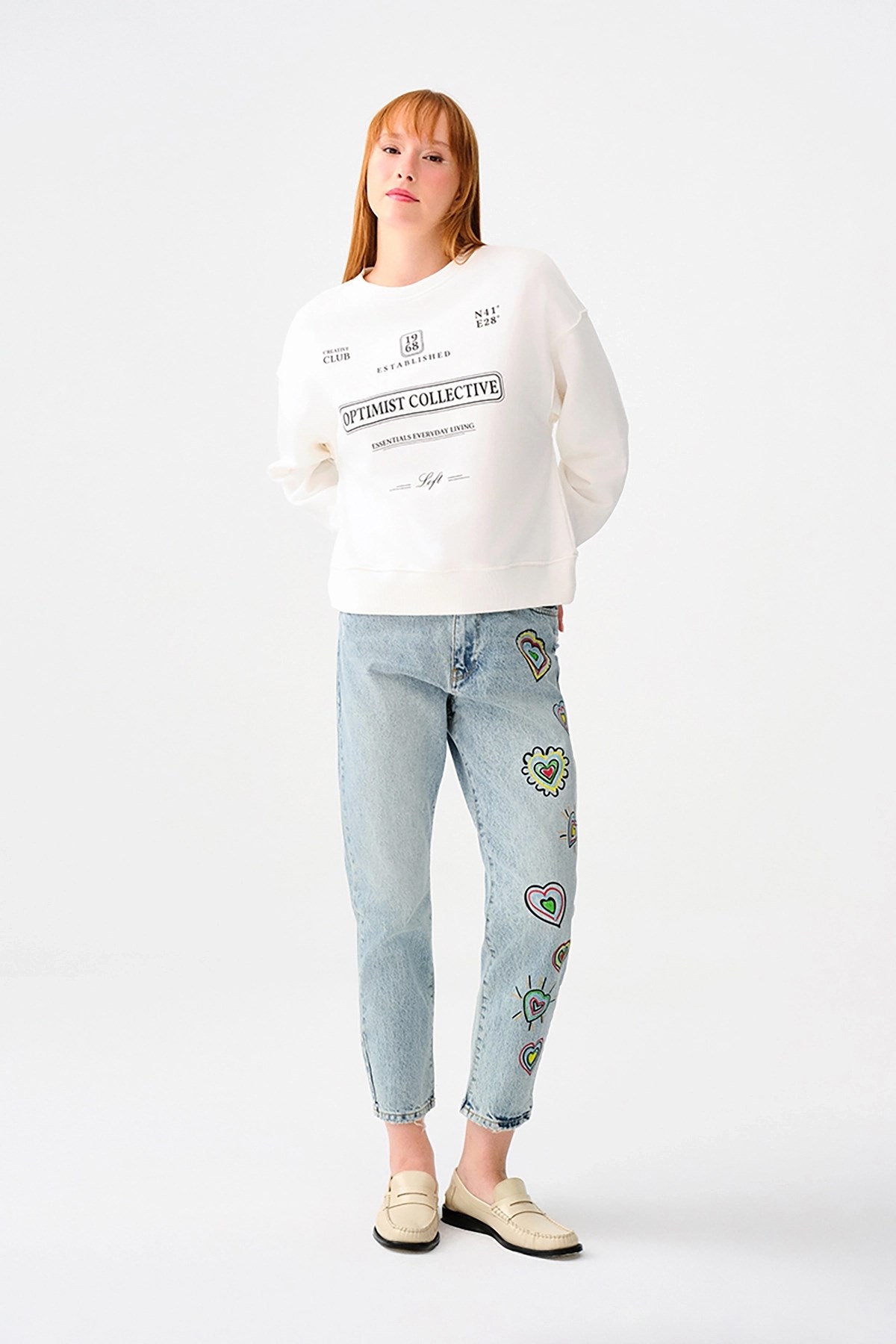 Loft Kadın Sweatshirt LF2038202 Ekru