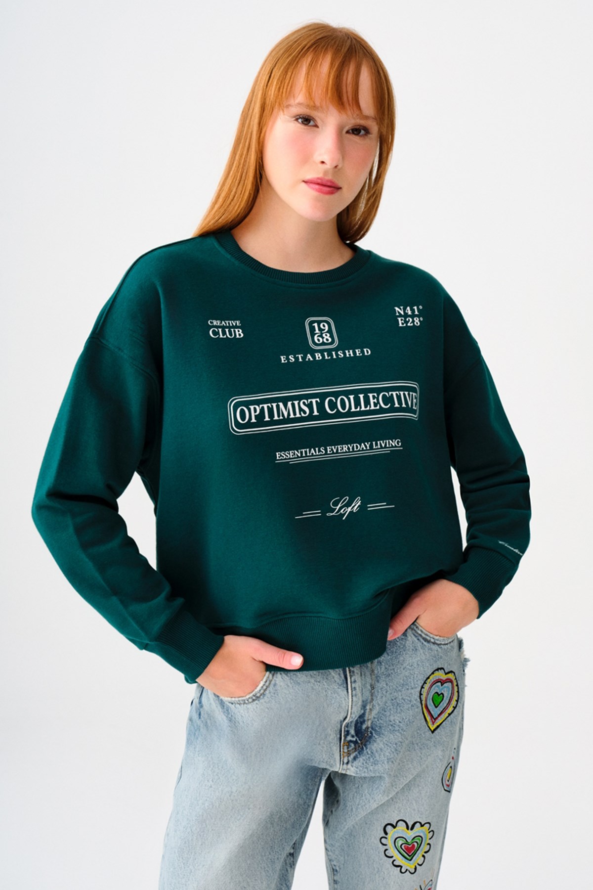 Loft Kadın Sweatshirt LF2038202 Yeşil