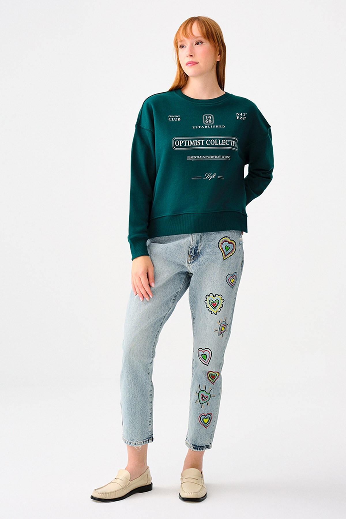 Loft Kadın Sweatshirt LF2038202 Yeşil