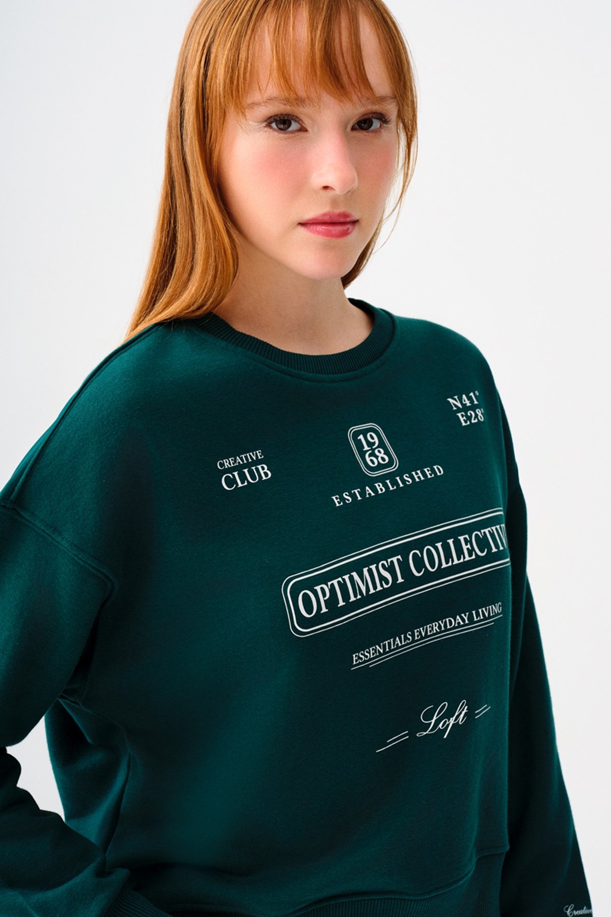 Loft Kadın Sweatshirt LF2038202 Yeşil