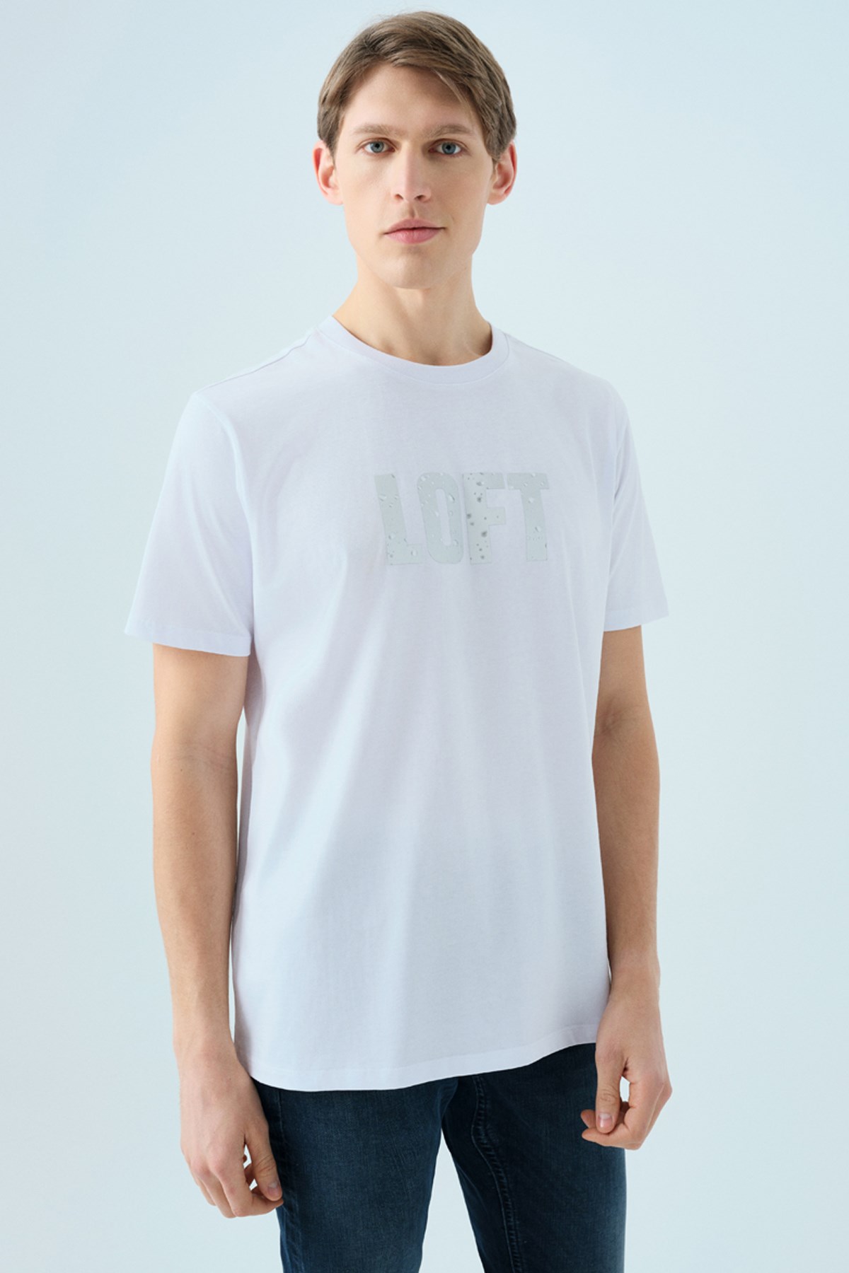 Loft  Erkek Tişört Lf2038460 Beyaz