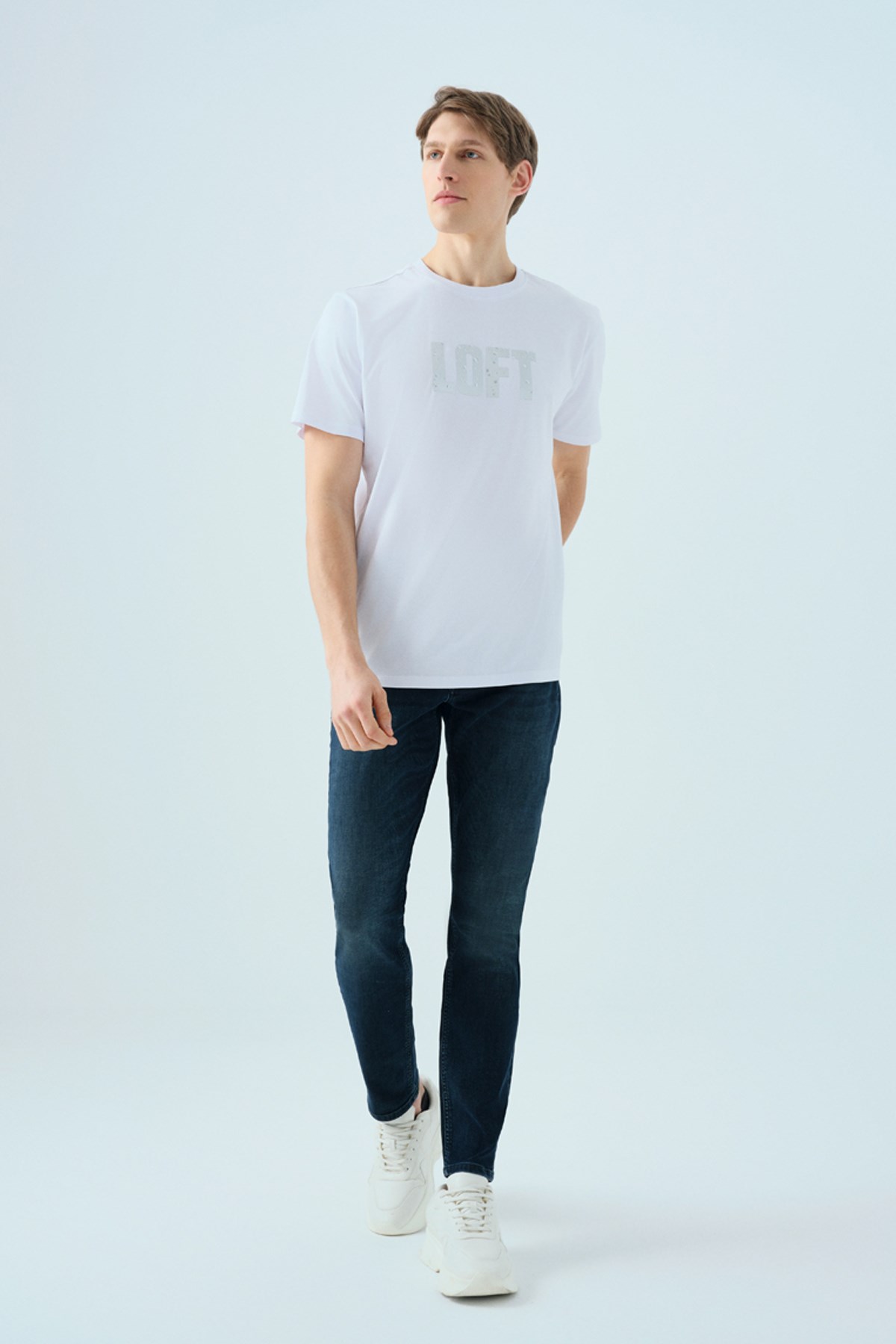 Loft  Erkek Tişört Lf2038460 Beyaz