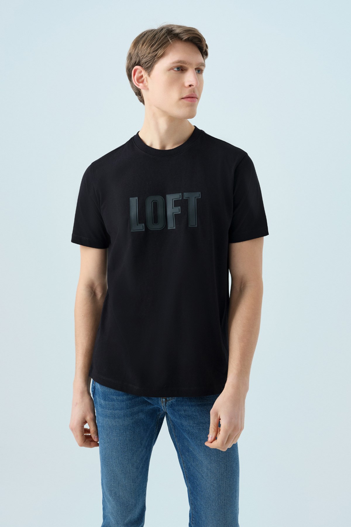 Loft Erkek Tişört LF2038462 Siyah