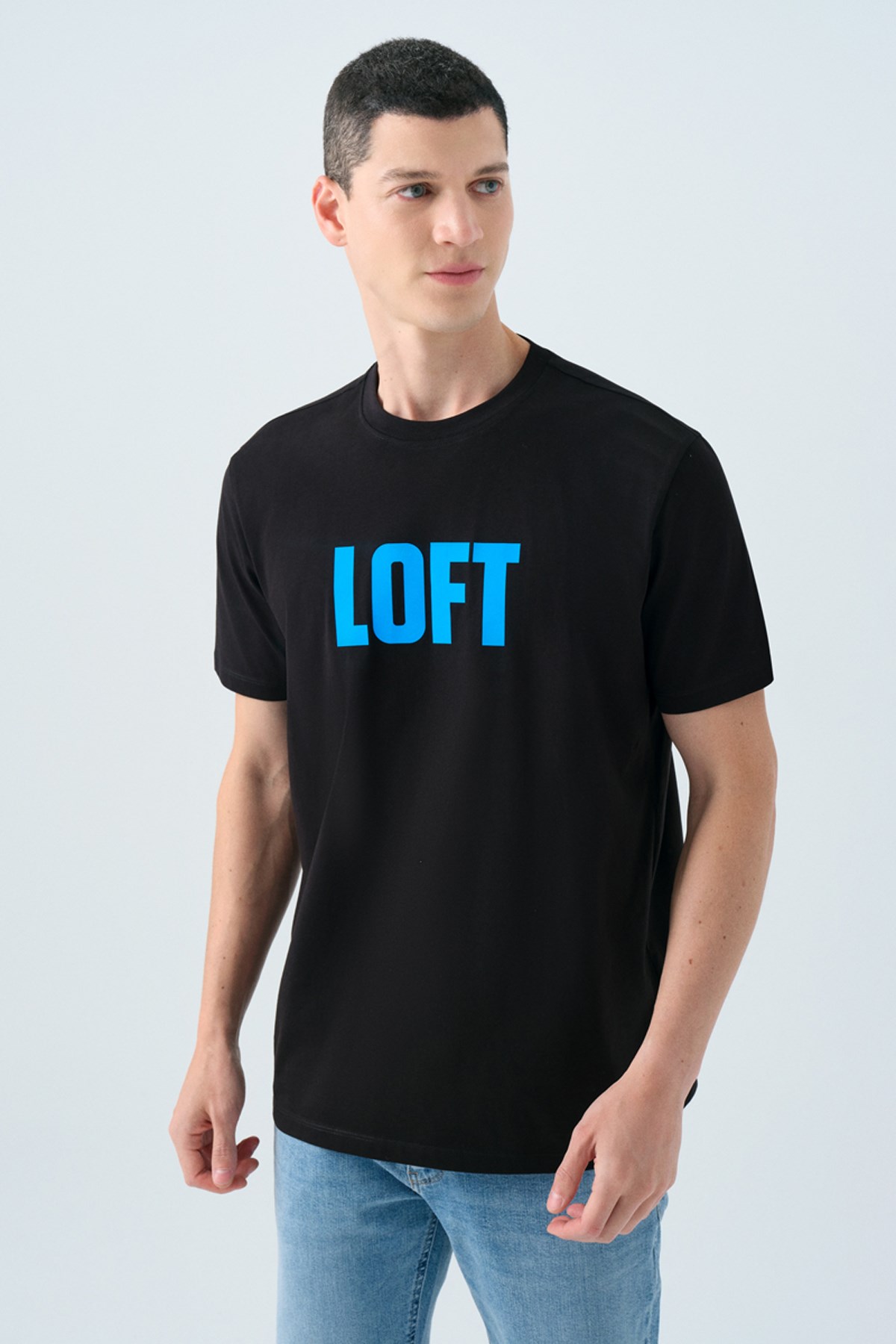 Loft Erkek Tişört LF2038541 Mavi
