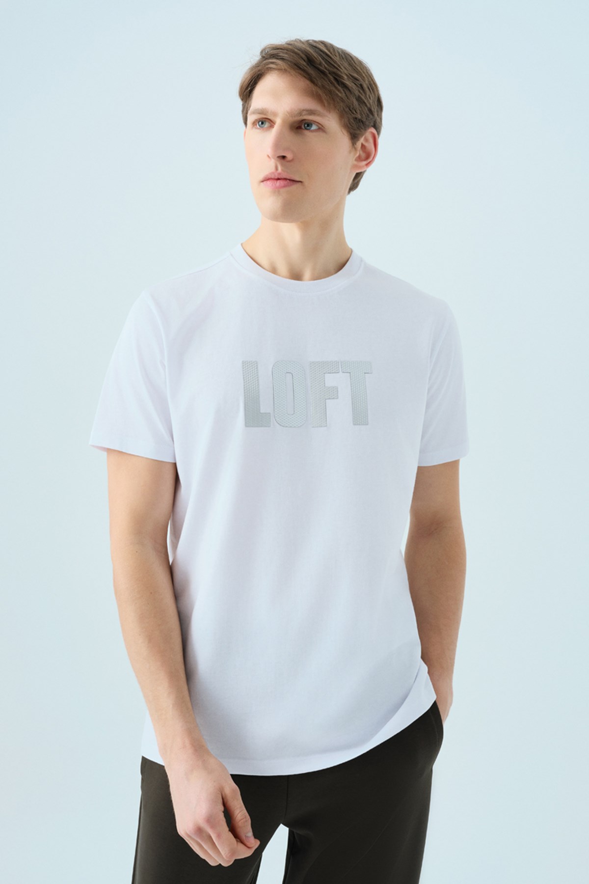 Loft  Erkek Tişört Lf2038558 Beyaz
