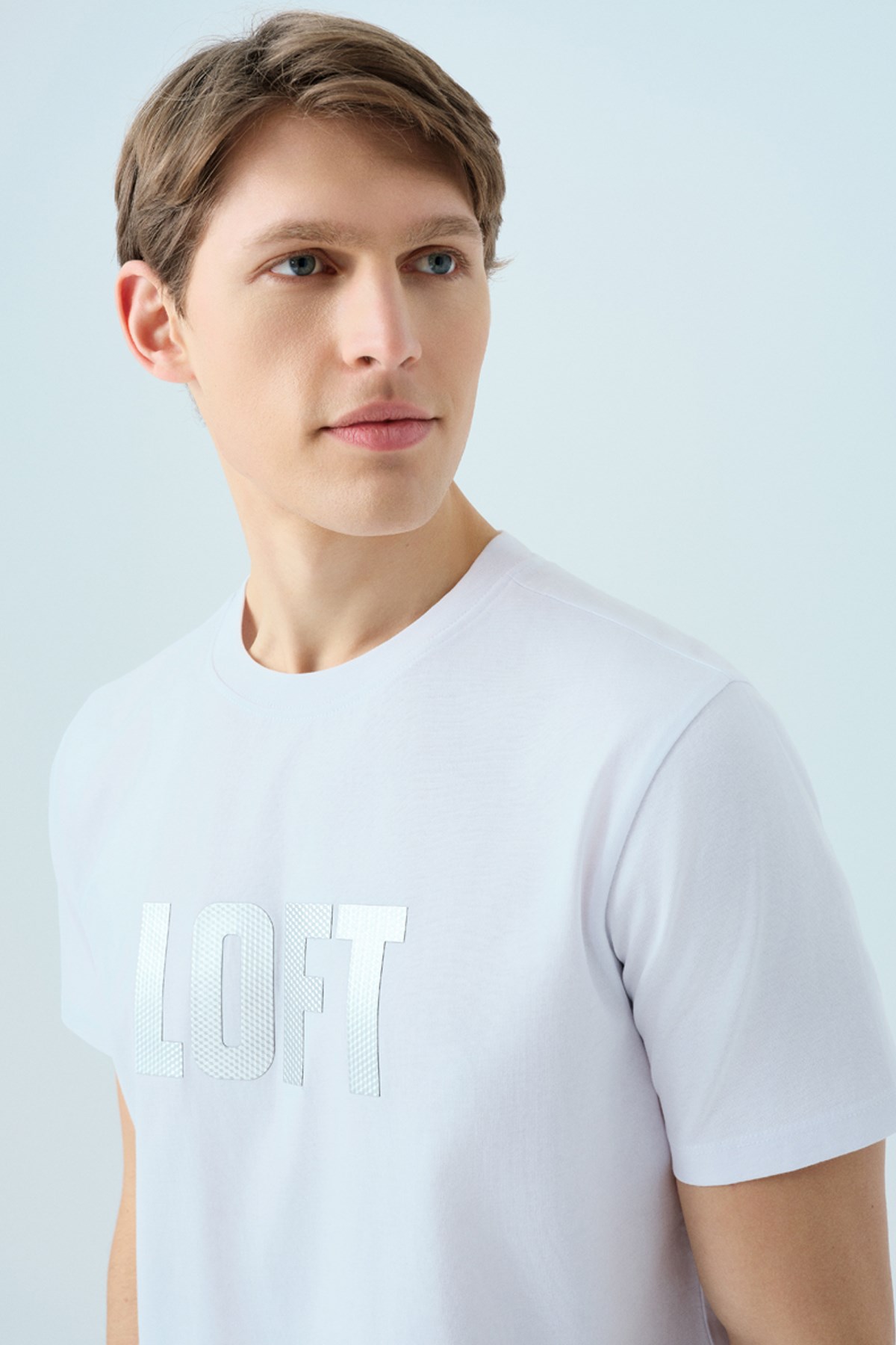 Loft  Erkek Tişört Lf2038558 Beyaz