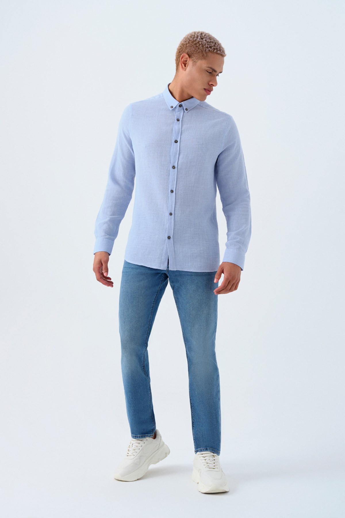 Loft  Erkek Gömlek Lf2038578 Mavi