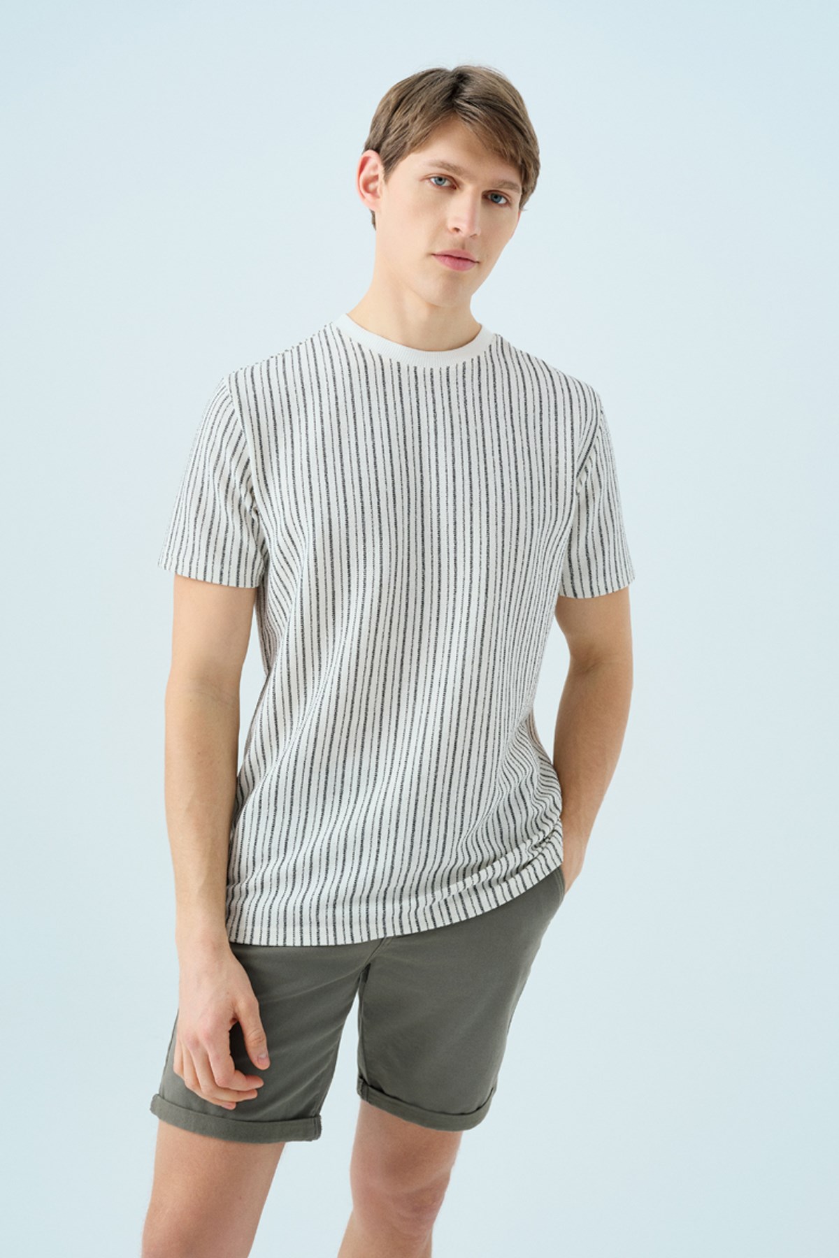 Loft  Erkek Tişört Lf2038584 Ekru