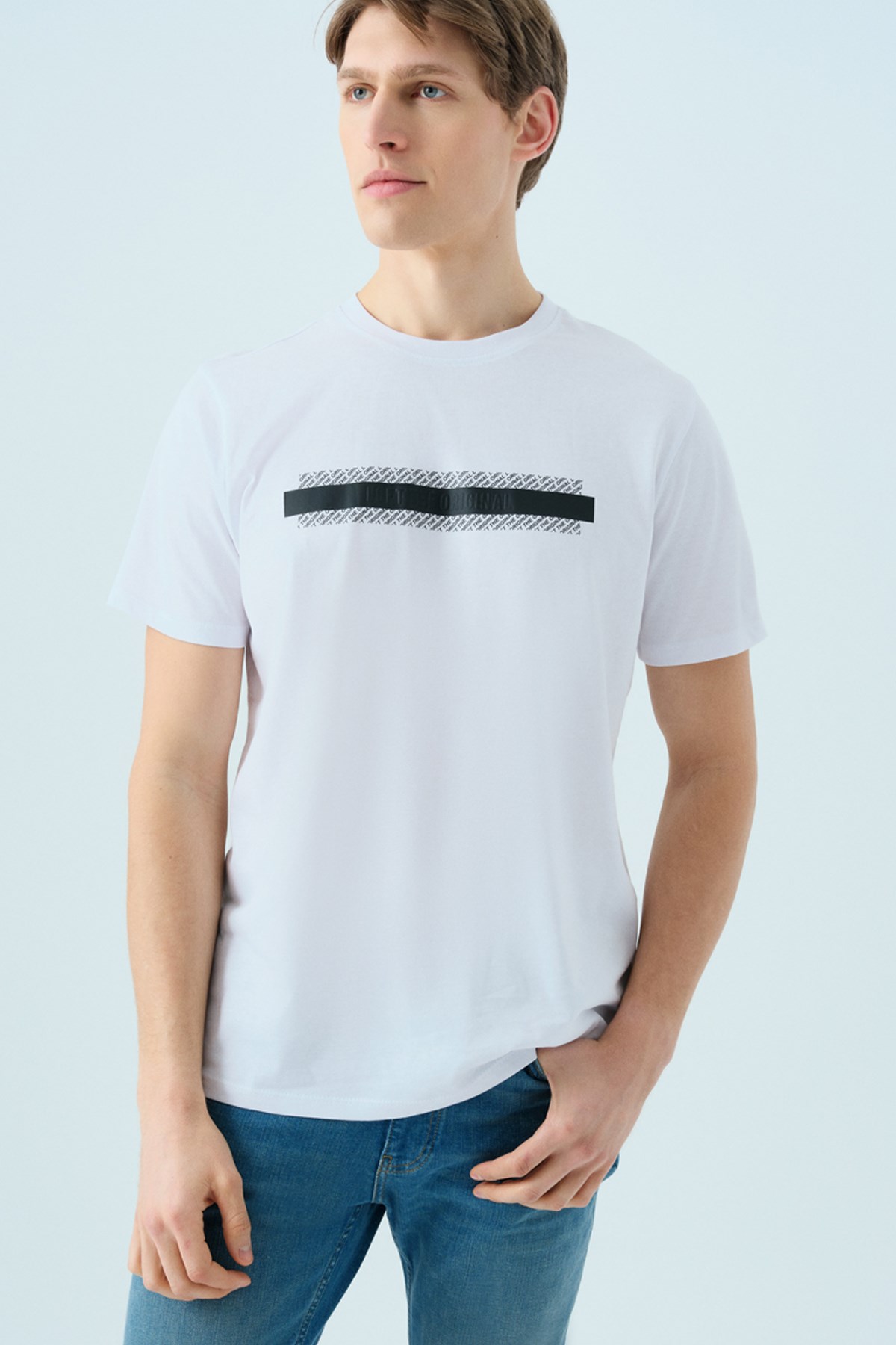 Loft Erkek Tişört LF2038585 Beyaz