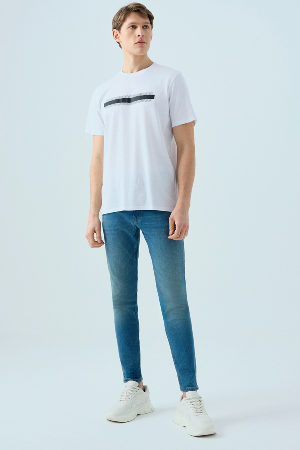 Loft Erkek Tişört LF2038585 Beyaz