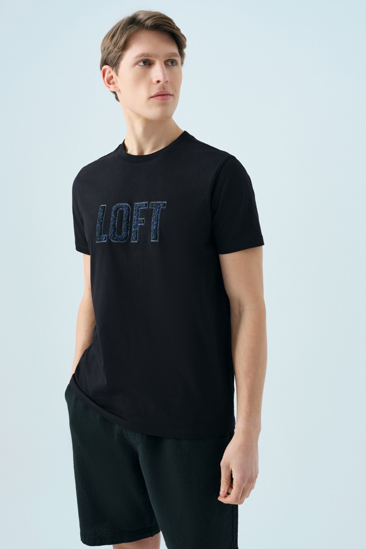 Loft Erkek Tişört LF2038590 Siyah