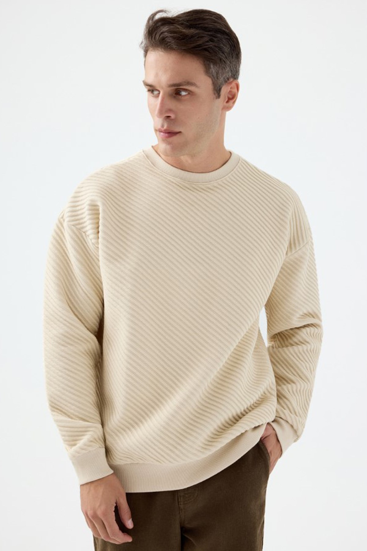 Loft Erkek Sweatshirt LF2038599 Bej