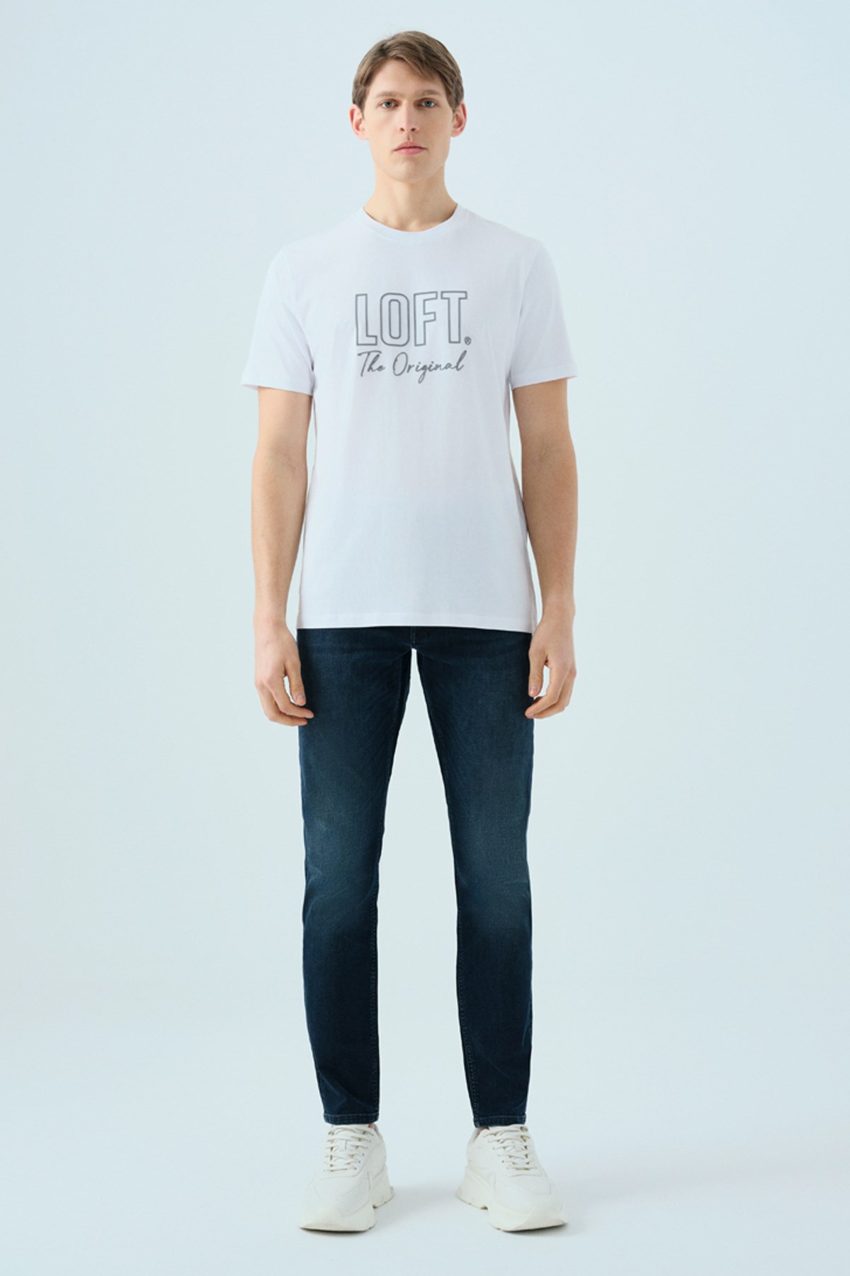 Loft  Erkek Tişört Lf2038646 Beyaz