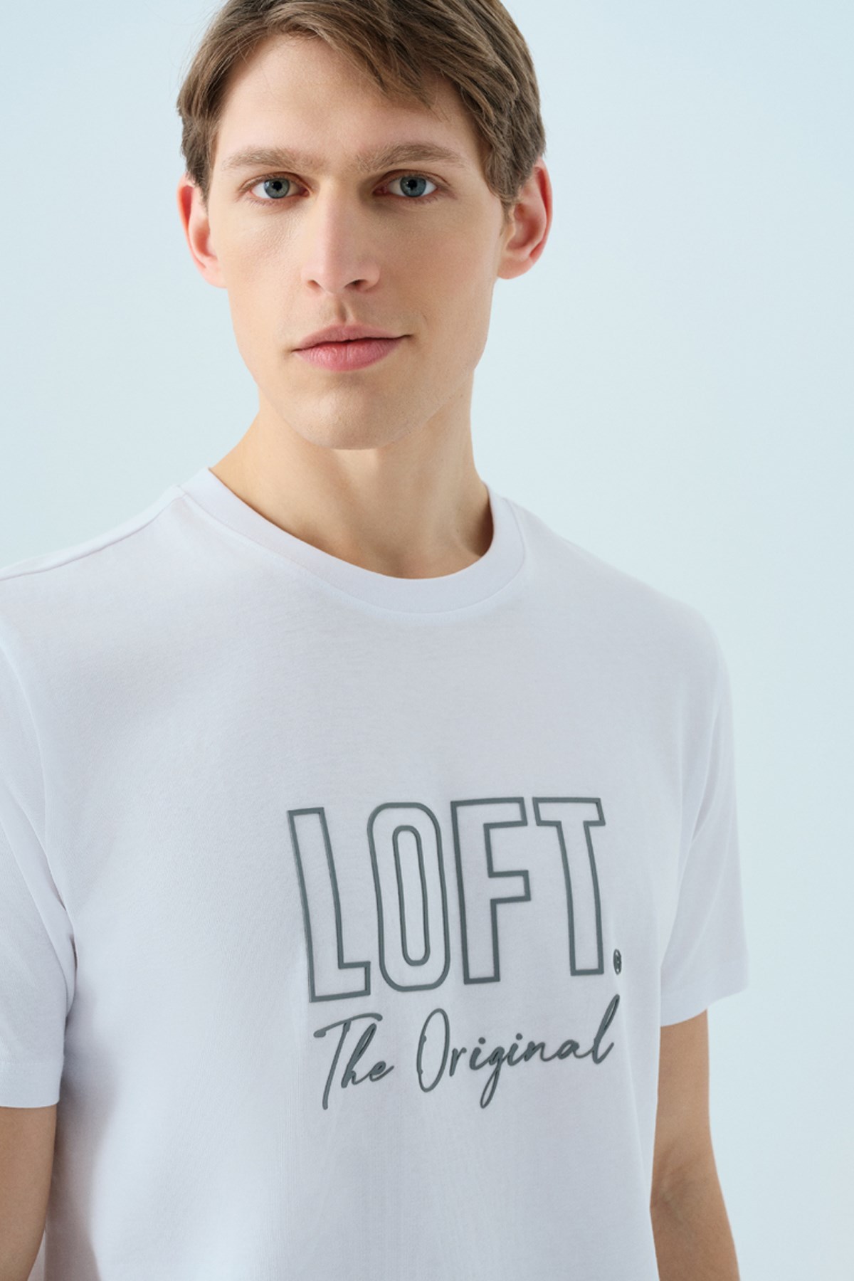 Loft  Erkek Tişört Lf2038646 Beyaz