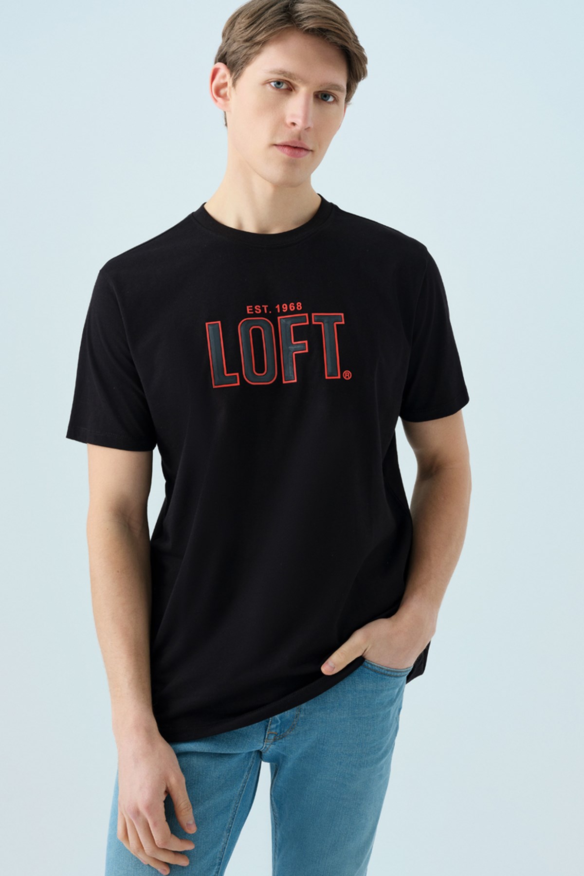 Loft  Erkek Tişört Lf2038687 Siyah