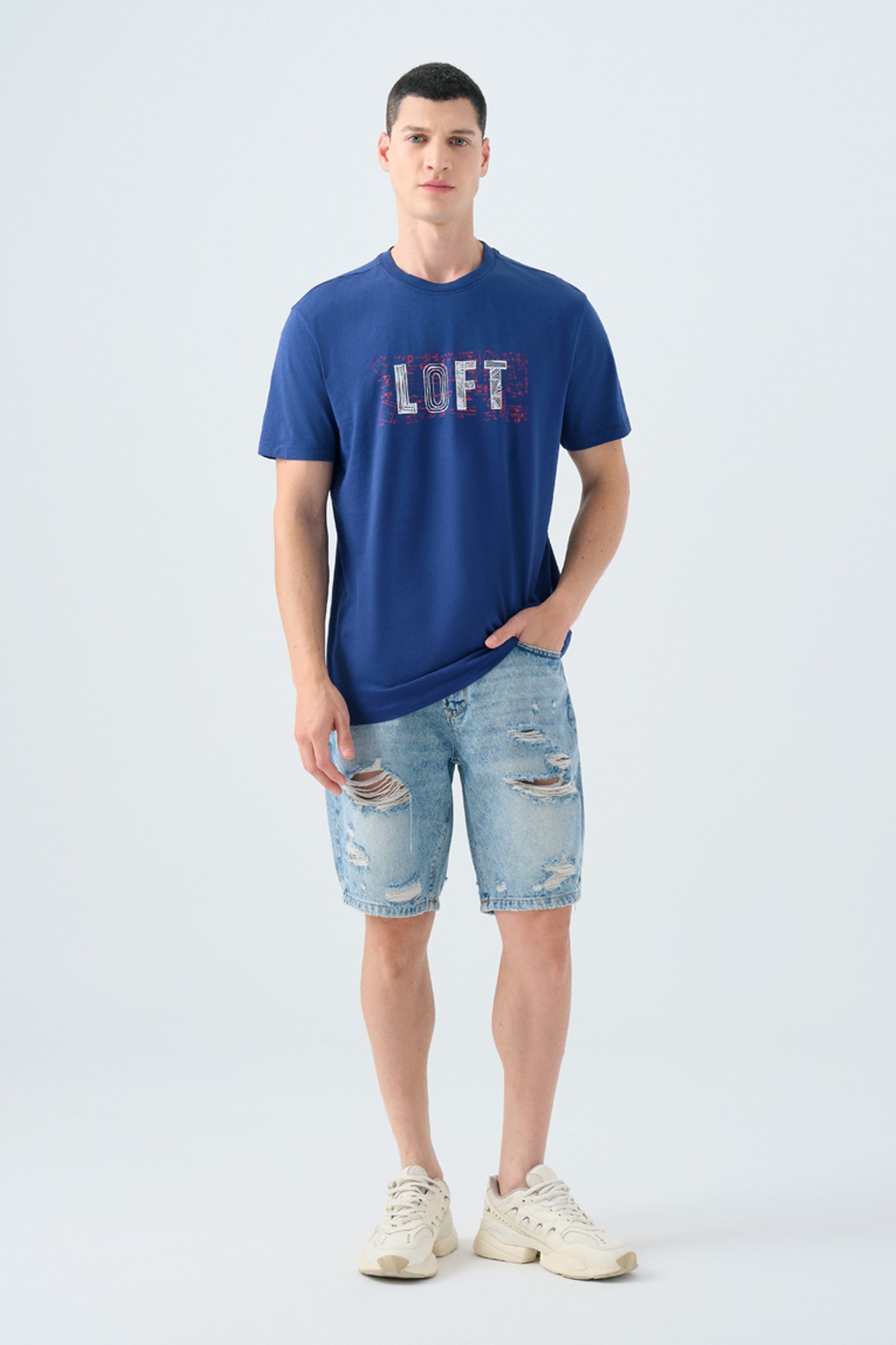 Loft  Erkek Tişört Lf2038726 Lacivert