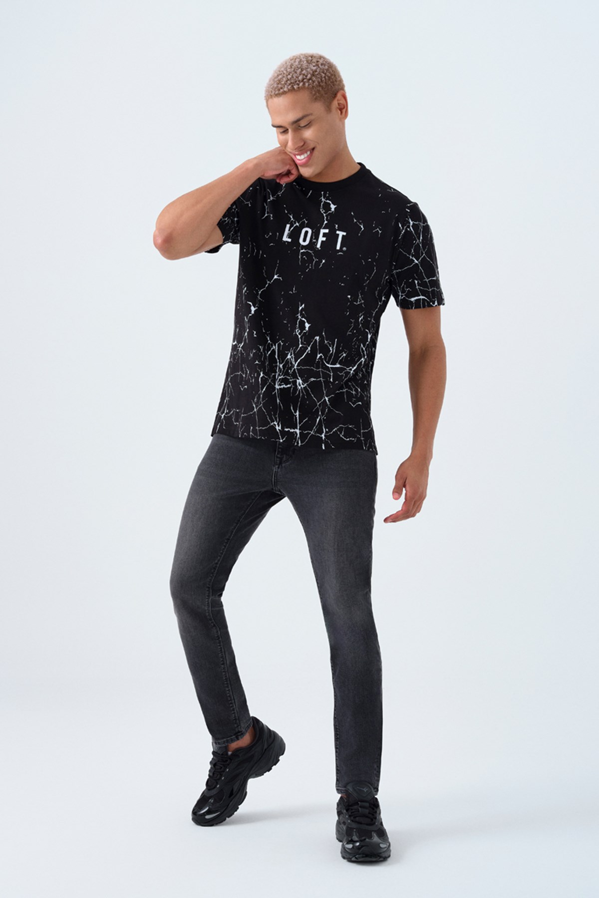 Loft Erkek Tişört LF2038730 Siyah