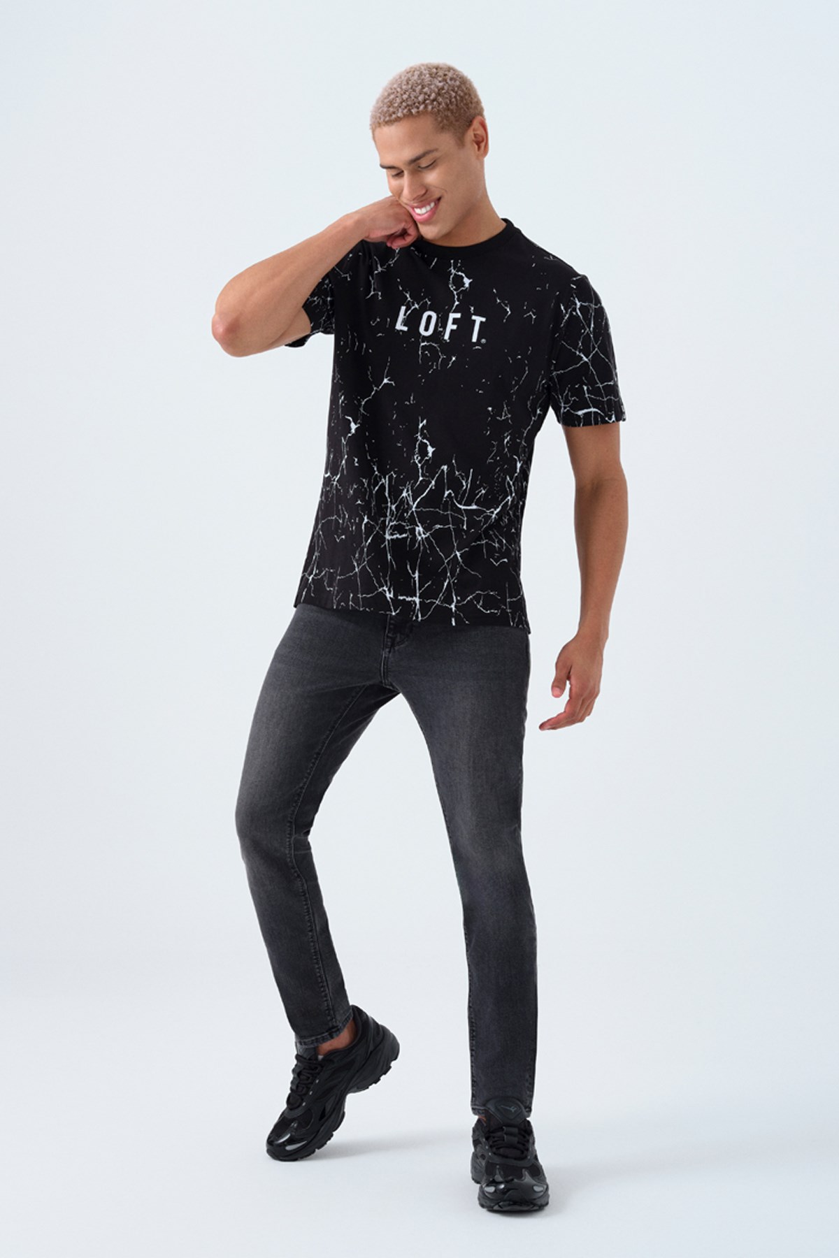 Loft Erkek Tişört LF2038730 Siyah