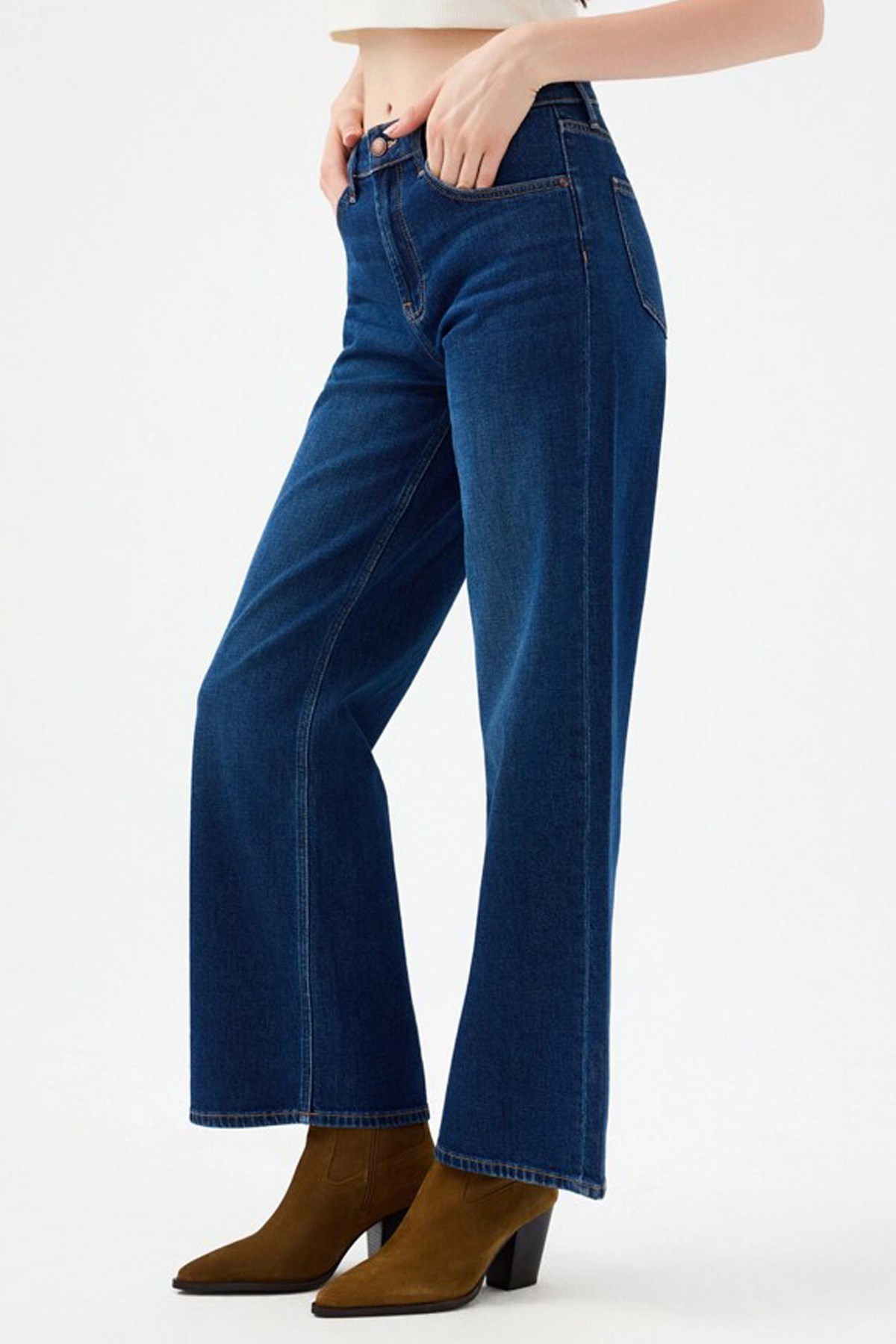 Loft Salina Kadın Kot Pantolon LF2038987 Mavi