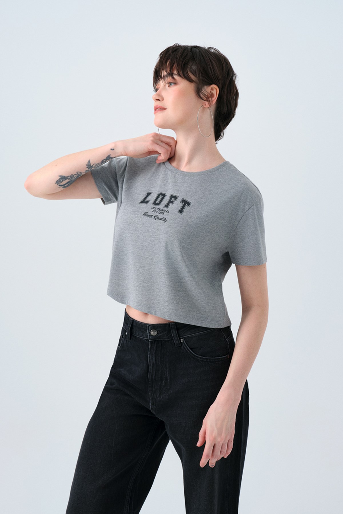 Loft Kadın Tişört LF2038988 Ekru