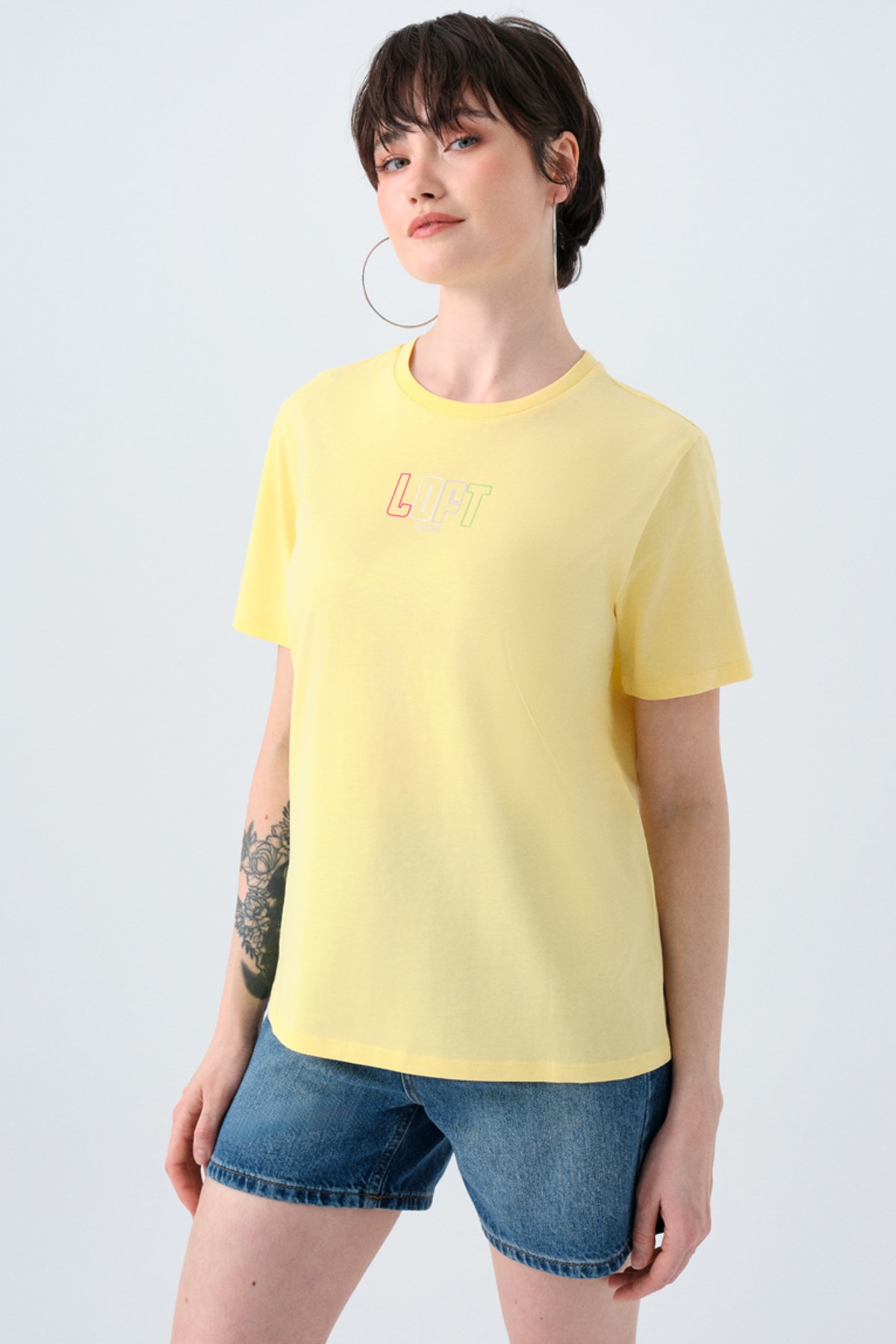 Loft Kadın Tişört LF2038993 Sarı