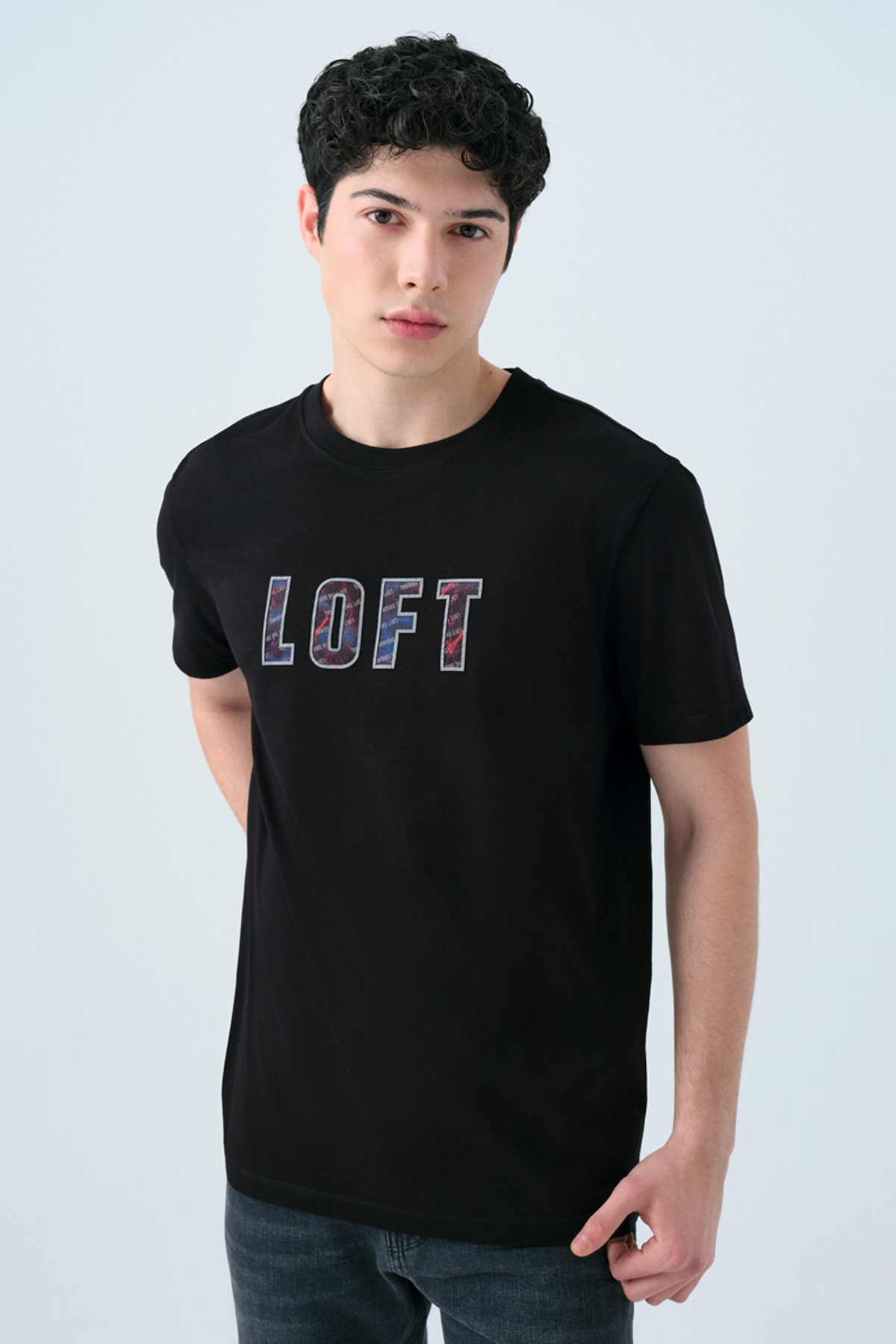 Loft Erkek Tişört LF2039006 Siyah